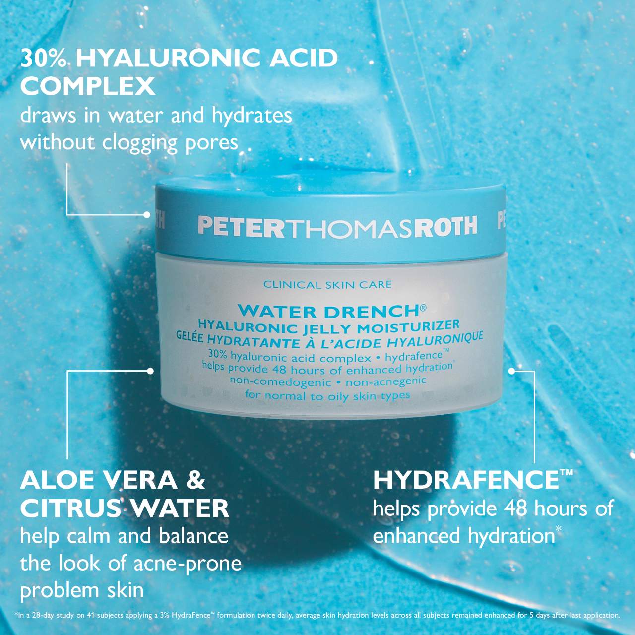 Желейный увлажняющий крем с гиалуроновой кислотой Peter Thomas Roth Water Drench — фото 8