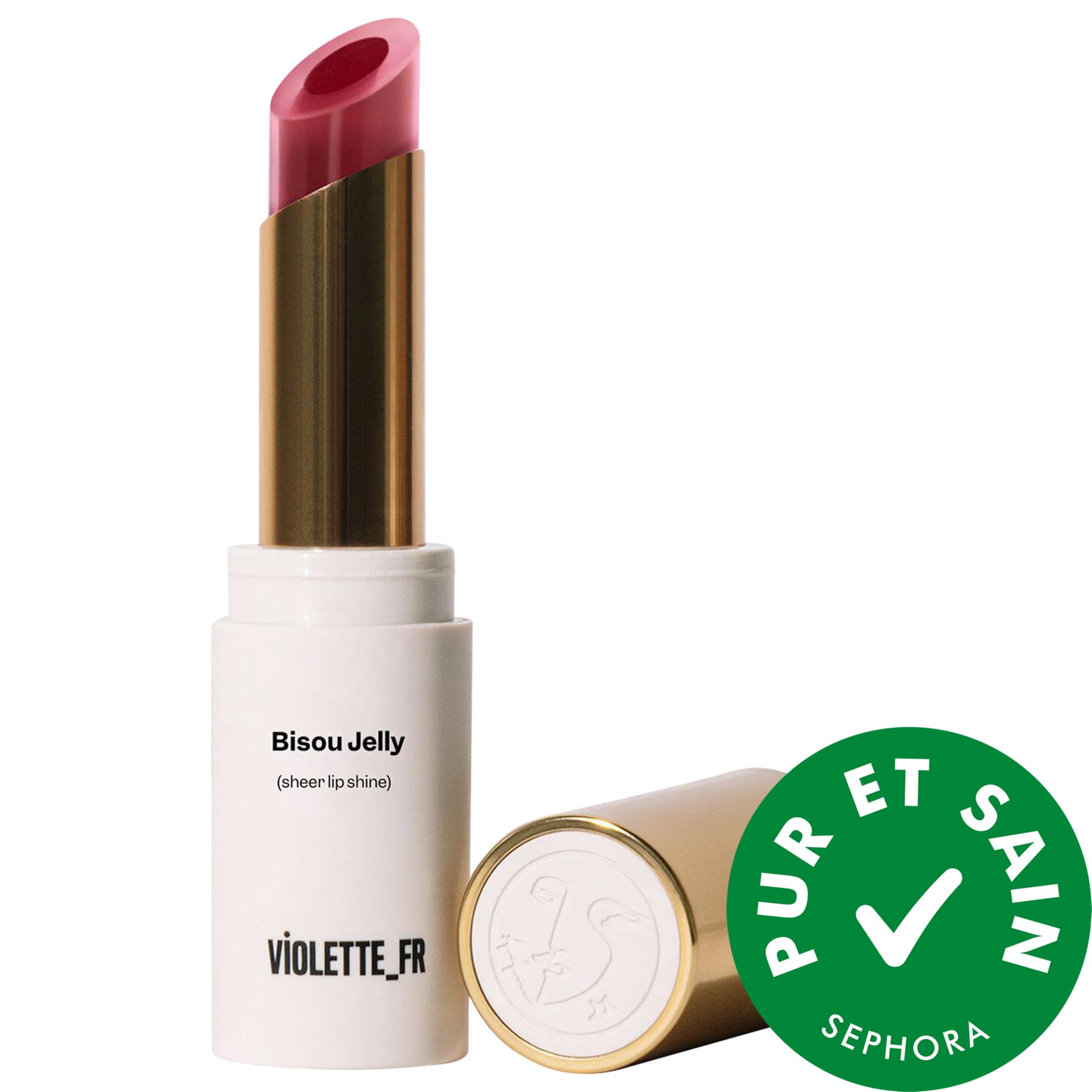 VIOLETTE_FR Rouge à lèvres hydratant transparent et brillant BISOU JELLY 0.08 oz / 2.5 g