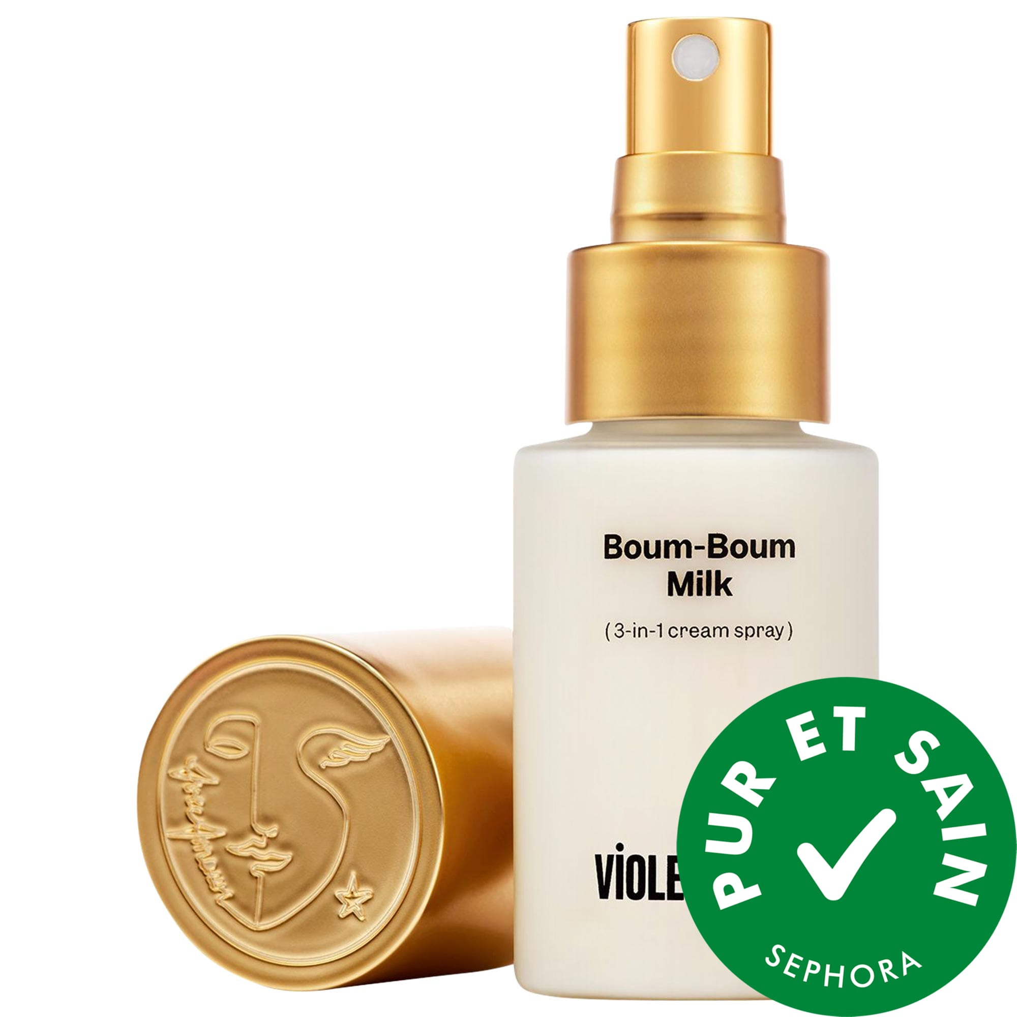 VIOLETTE_FR Minivaporisateur 3-en-1 rééquilibrant avec squalène BOUM-BOUM MILK 1.7 oz / 50 mL
