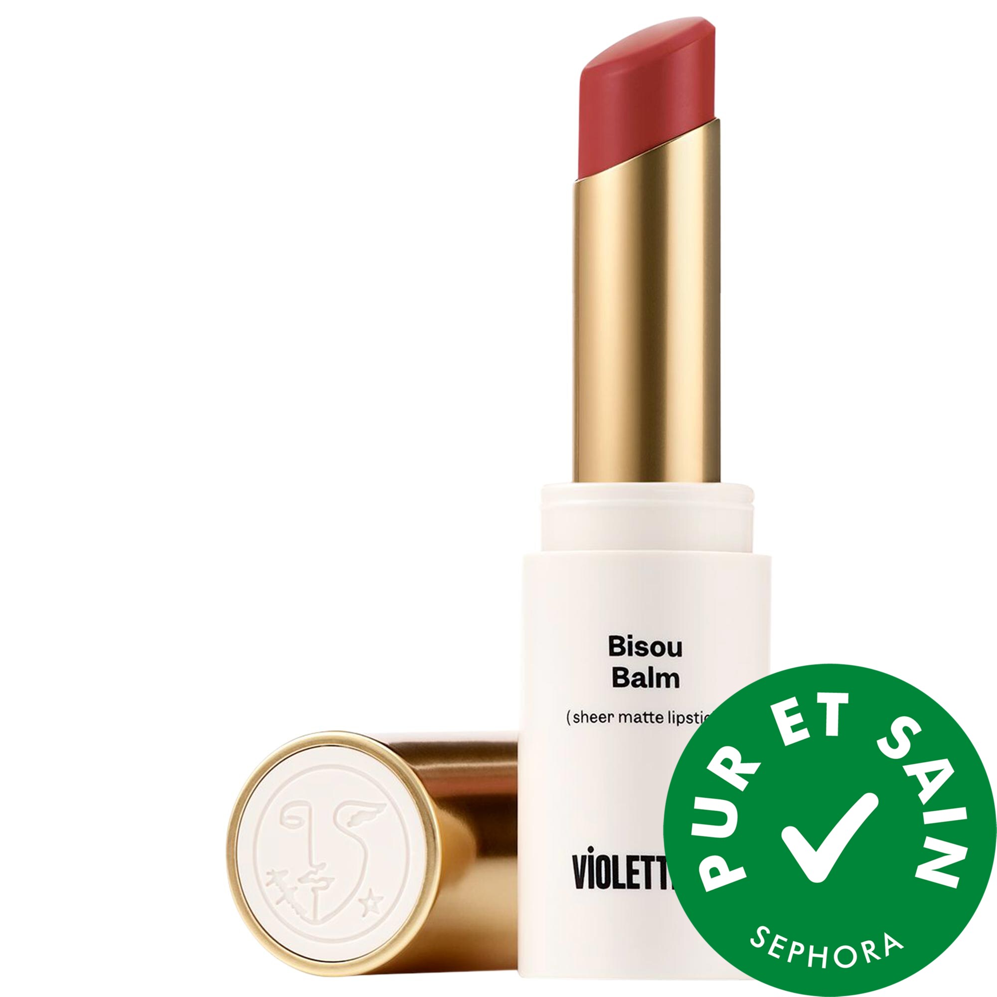 VIOLETTE_FR Rouge à lèvres transparent et mat BISOU BAUME 0.08 g