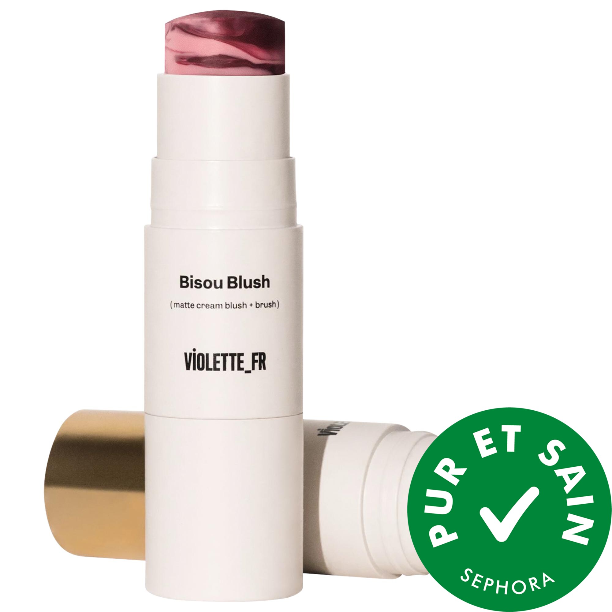 VIOLETTE_FR Fard à joues crème marbré en bâton BISOU BLUSH 0.25 fl. oz. / 7 g