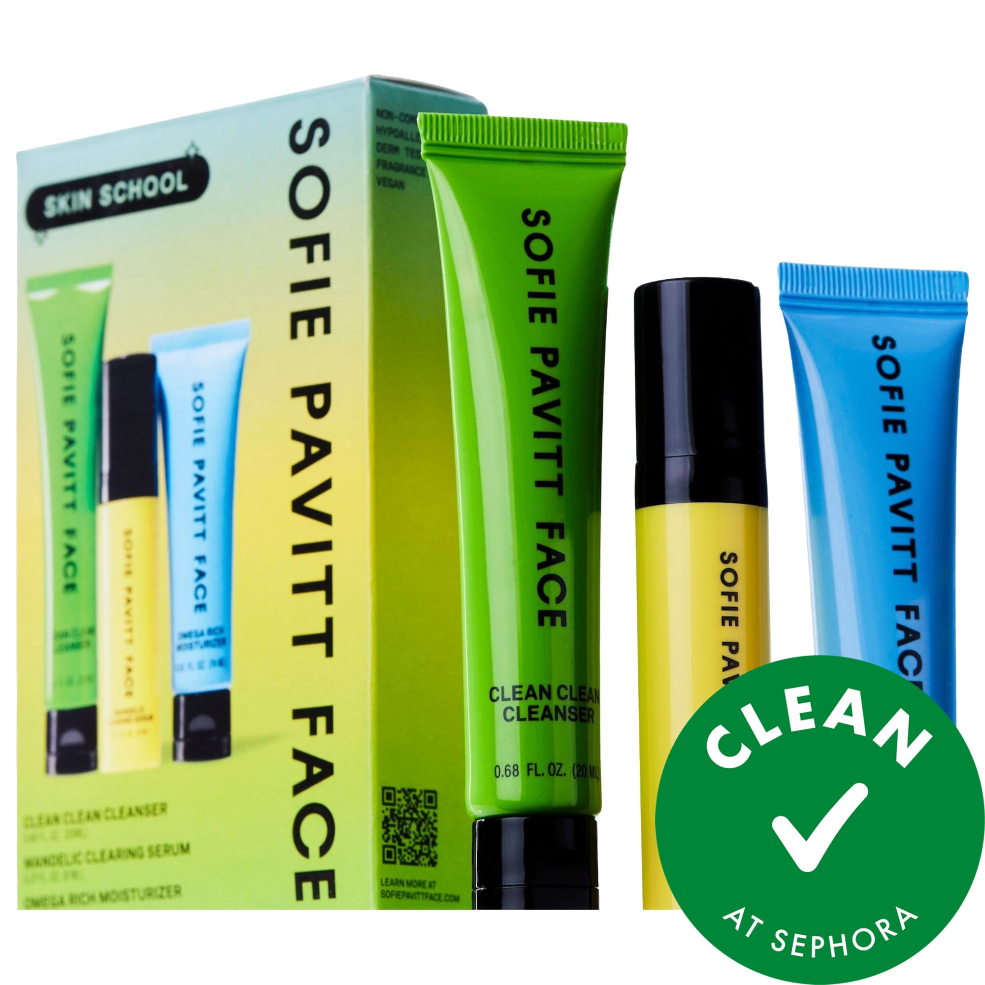 SOFIE PAVITT FACE Clear Skin Trial Set: Cleanse, Treat, & Hydrate Minis Set