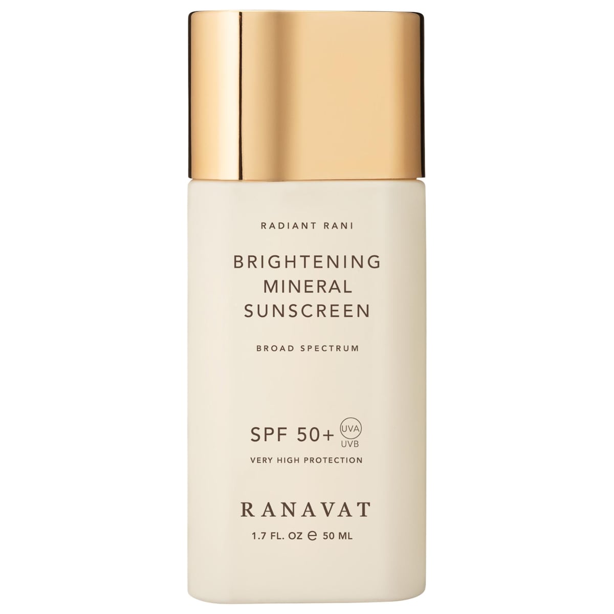 Daily Brightening Mineral Face Sunscreen, SPF 50+ with Saffron for Dark Spots and Squalane for Moisture