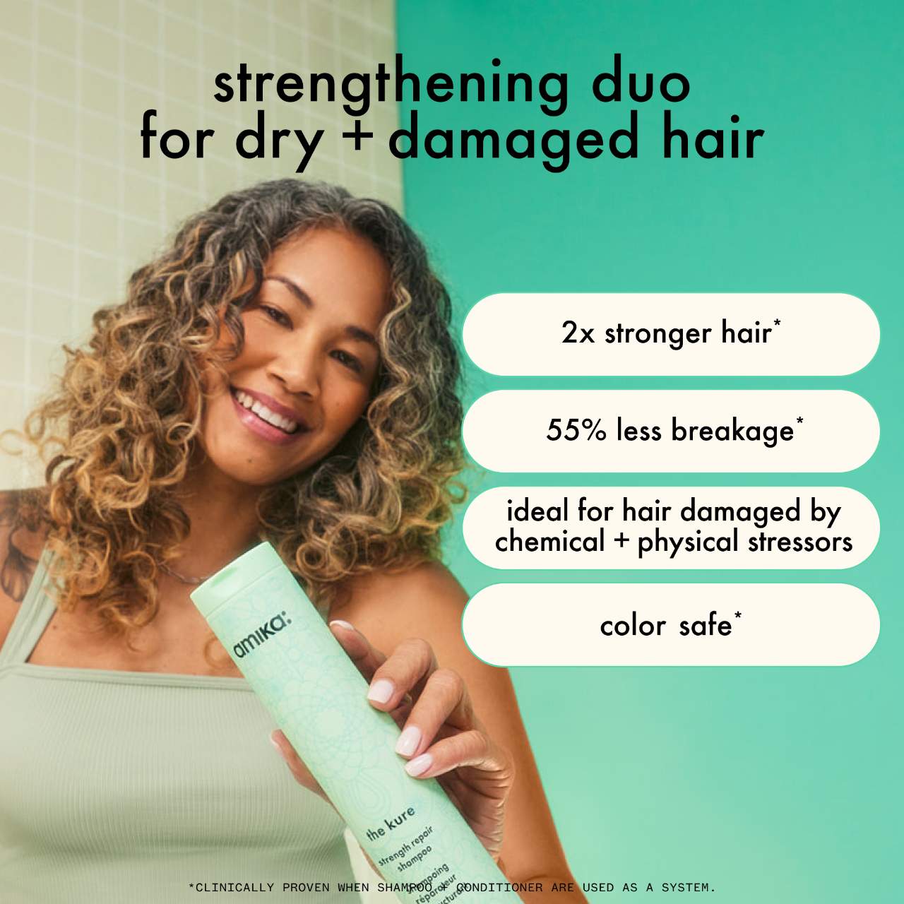 amika Strength Repair Hair Routine