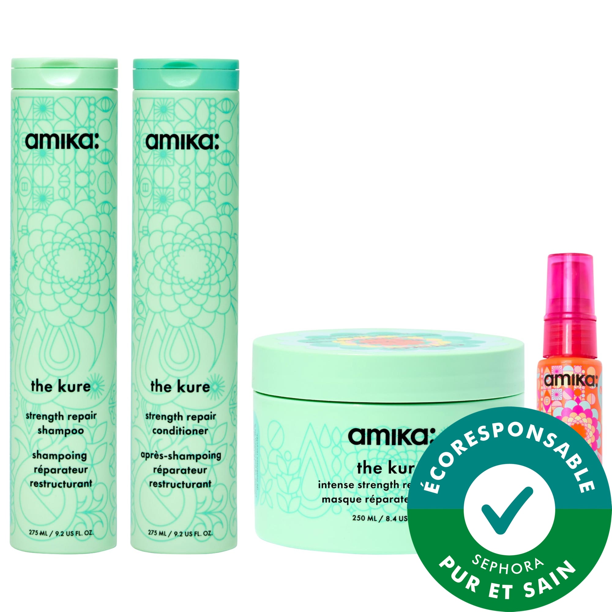 amika Ensemble de soins réparateurs pour les cheveux Super Strands