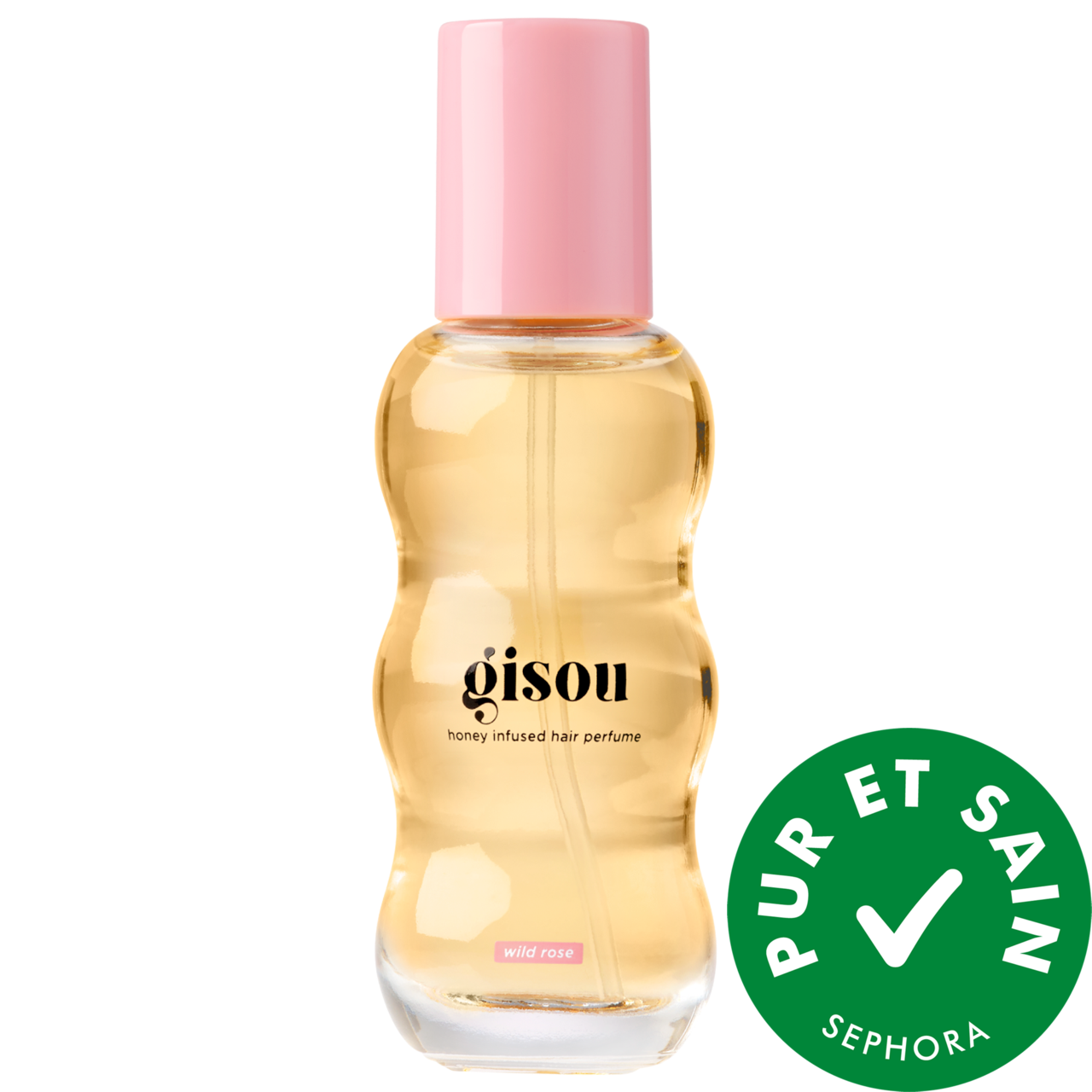 Gisou Miniparfum pour les cheveux infusé au miel de rose sauvage 0.5 oz/15ml