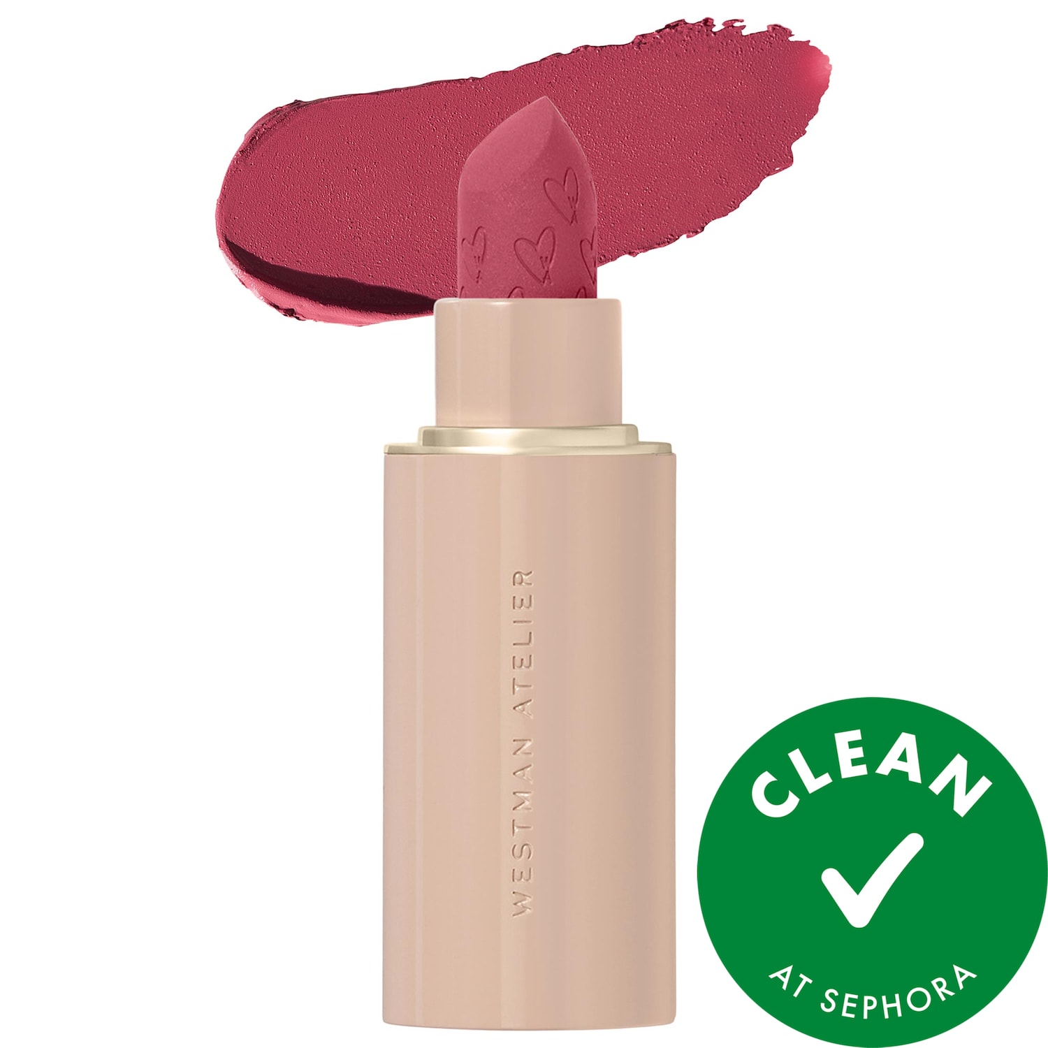 Westman Atelier Lip Suede Hydrating Matte Lipstick with Hyaluronic Acid in Pinch