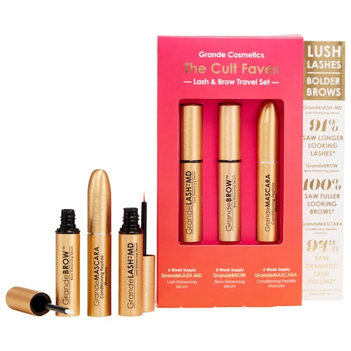 Мини-набор сывороток для ресниц и бровей Grande Cosmetics Cult Faves