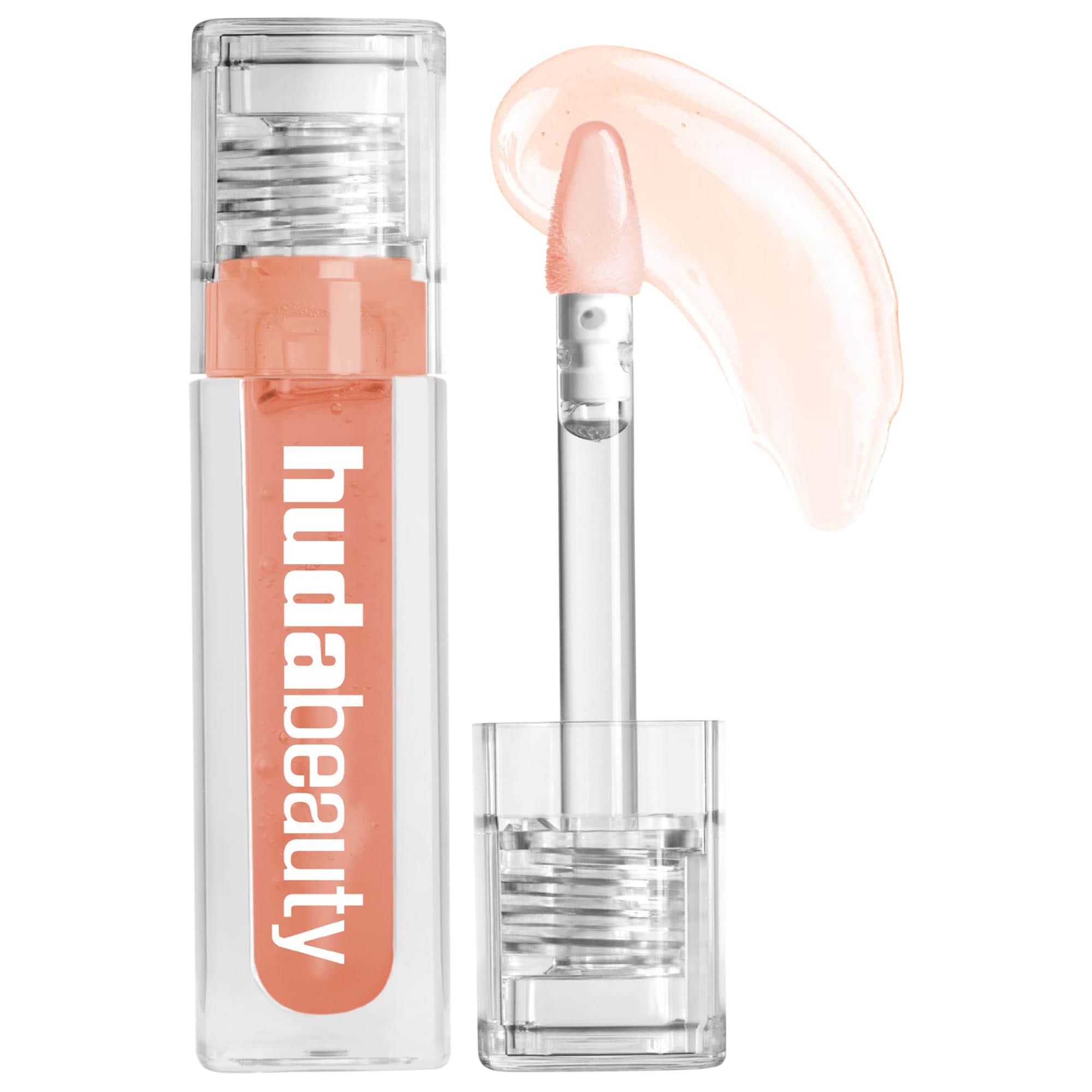 HUDA BEAUTY Faux Filler Ultra-Hydrating Tinted Jelly Lip Oil Juicy Peach 0.13 oz/3.9 mL