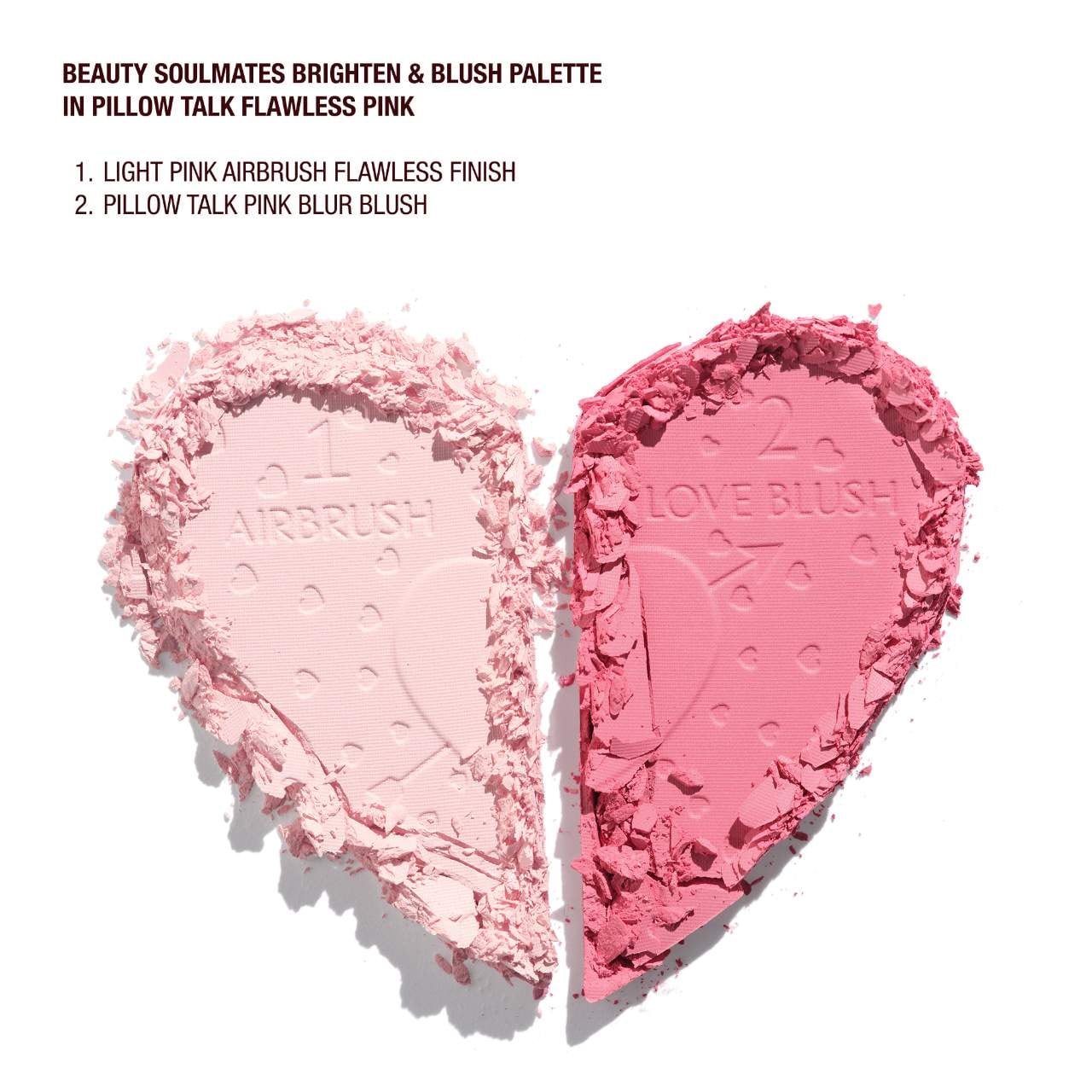 Палетка пудры и румян Charlotte Tilbury Pillow Talk Beauty Soulmates Airbrush, цвет: Розовый — фото 4