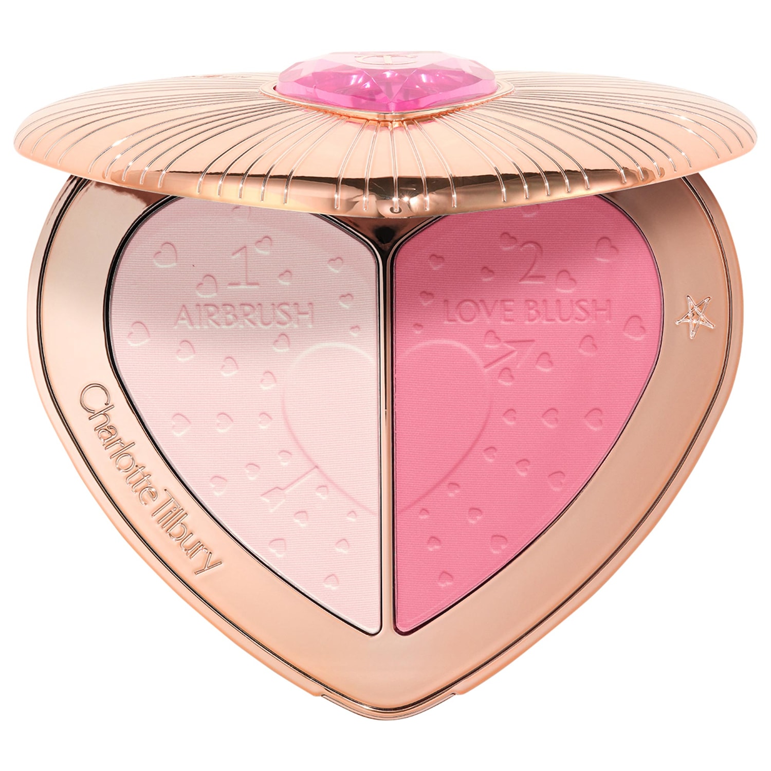 Палетка пудры и румян Charlotte Tilbury Pillow Talk Beauty Soulmates Airbrush, цвет: Розовый — фото 1