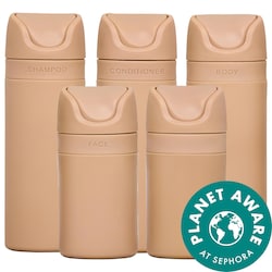 The Essential Refillable Travel Container Set in Sand