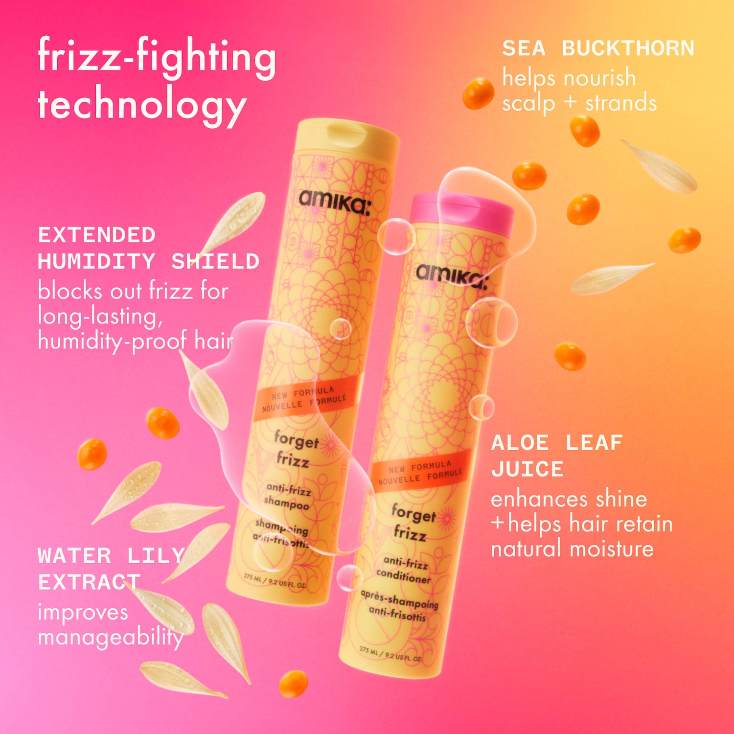 Forget Frizz Anti-Frizz Shampoo - amika | Sephora