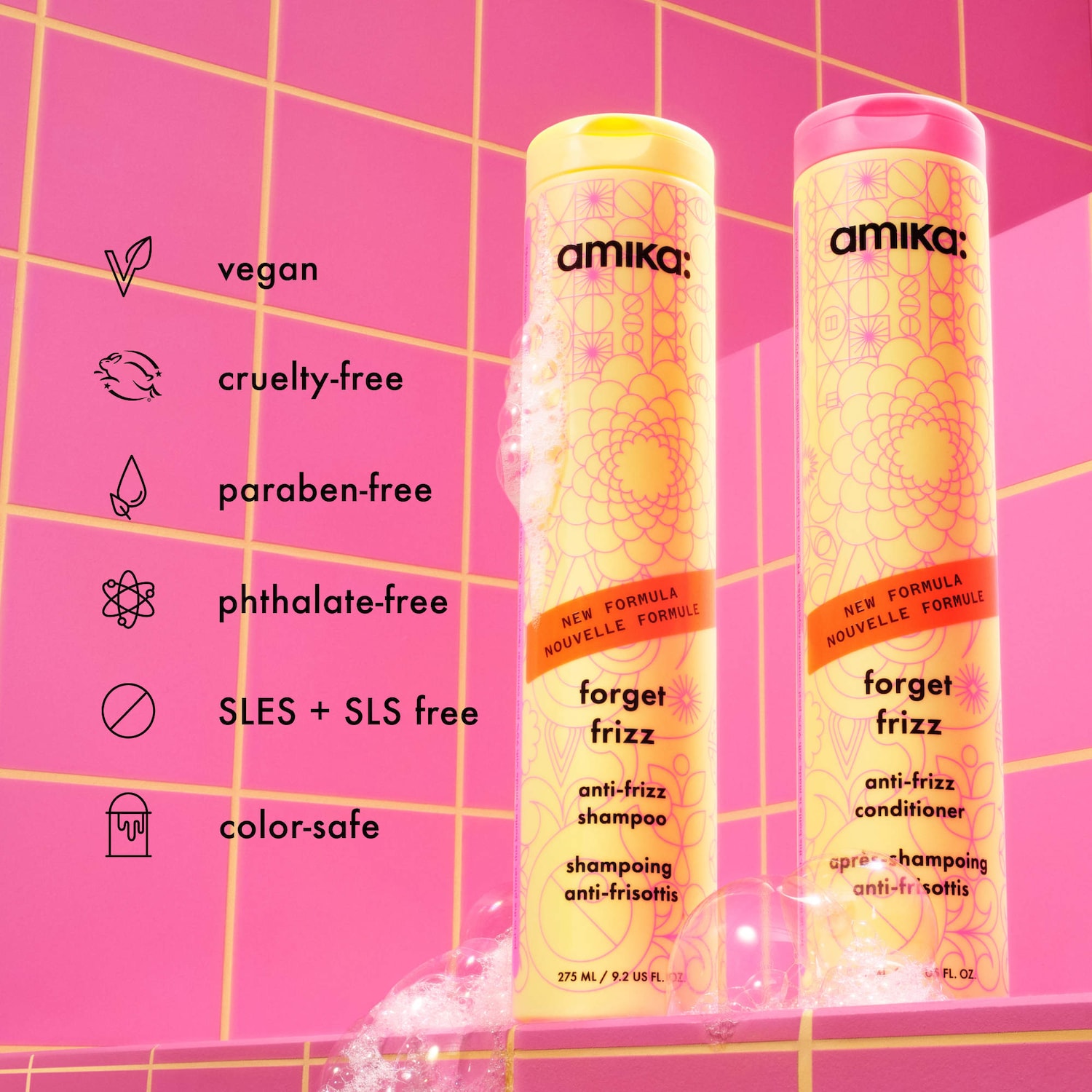 Forget Frizz Anti-Frizz Shampoo - amika | Sephora