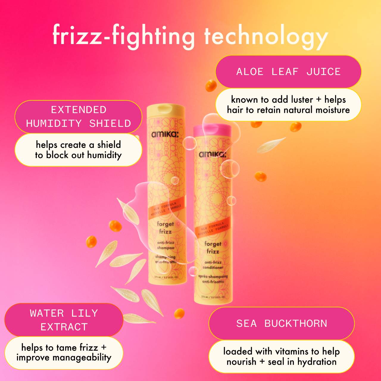 Кондиционер против пушистости волос amika Forget Frizz — фото 5