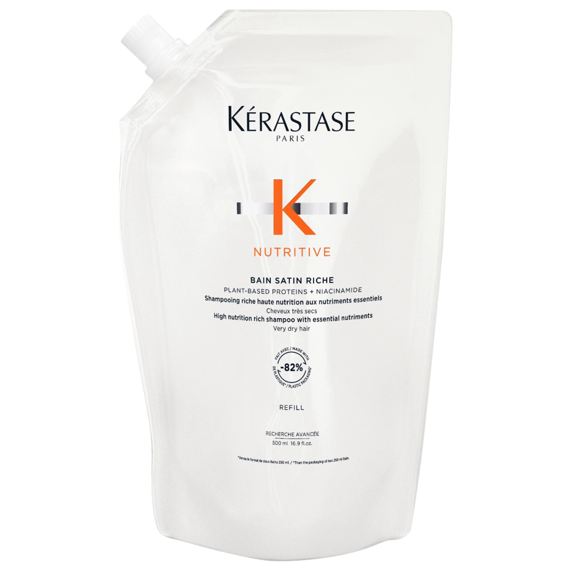 KERASTASE NUTRITIVE HYDRATING SHAMPOO FOR MEDIUM TO THICK DRY HAIR 16.9 FL OZ/500 ML