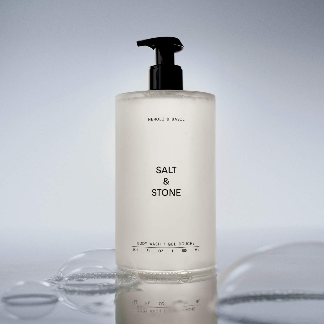 Смягчающий гель для душа Salt & Stone Neroli & Basil, сменный блок — фото 3