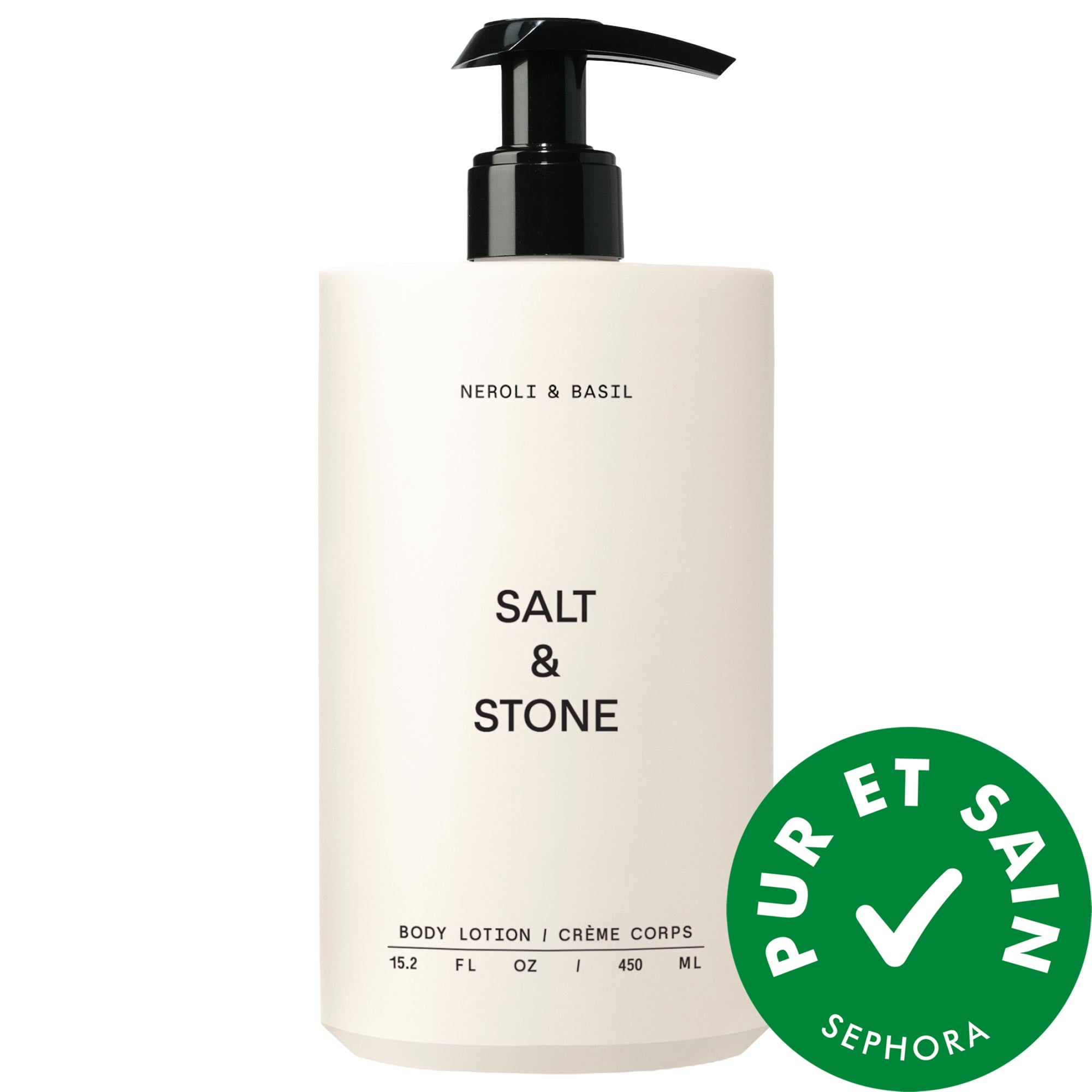Salt & Stone Lotion pour le corps hydratante Neroli & Basil avec niacinamide 15.2 oz/450 mL