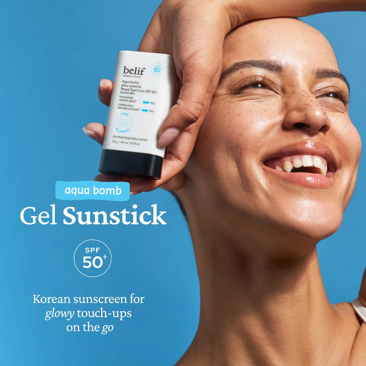 Солнцезащитный стик Belif Aqua Bomb Korean Glow SPF 50+ — фото 2
