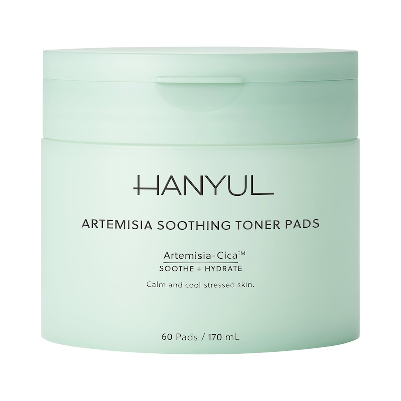 Korean Artemisia Soothing Toner Pads with Centella Asiatica and Hyaluronic Acid