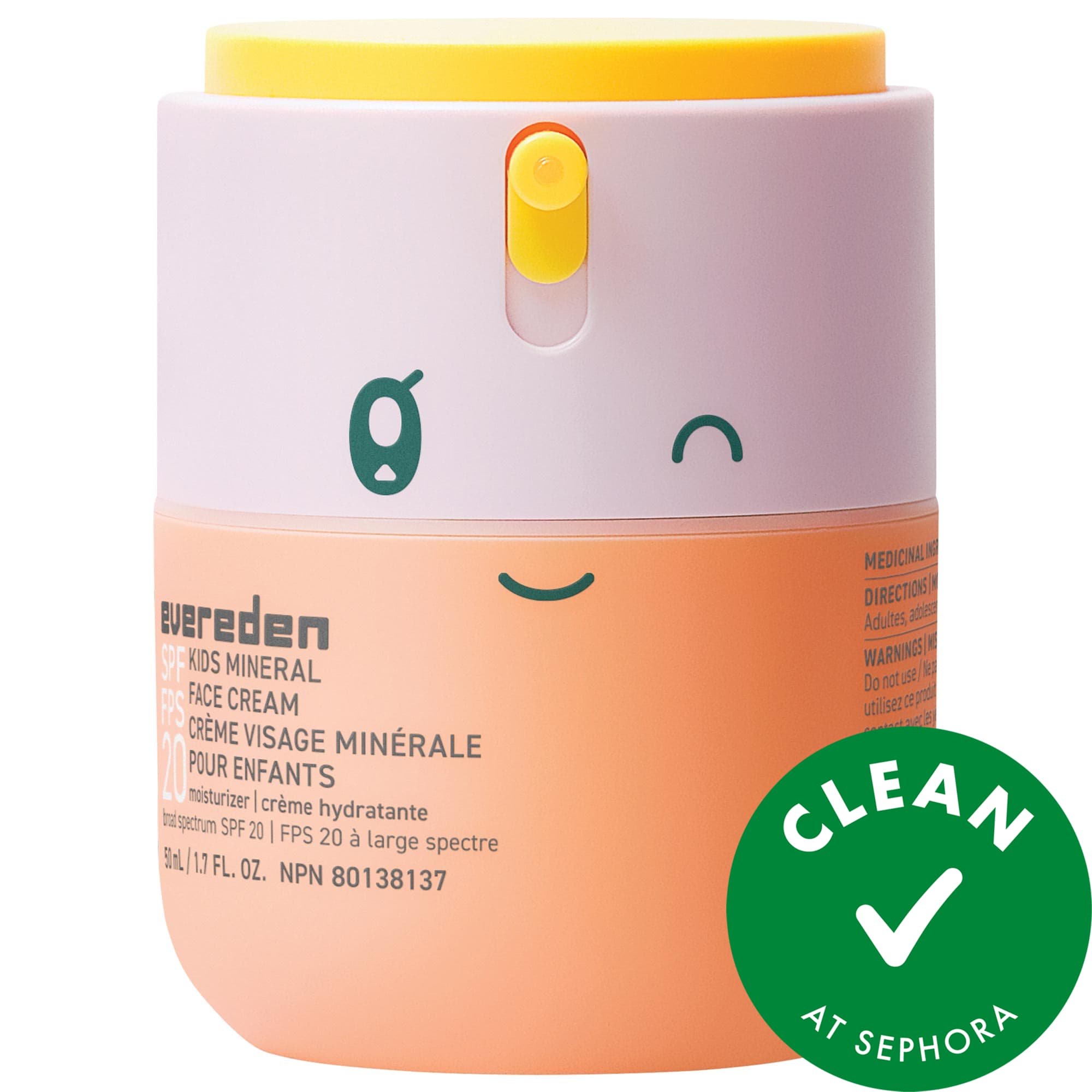 Evereden Kids 2-in-1 Mineral Face Cream & Sunscreen SPF20 1.7 oz/50 mL