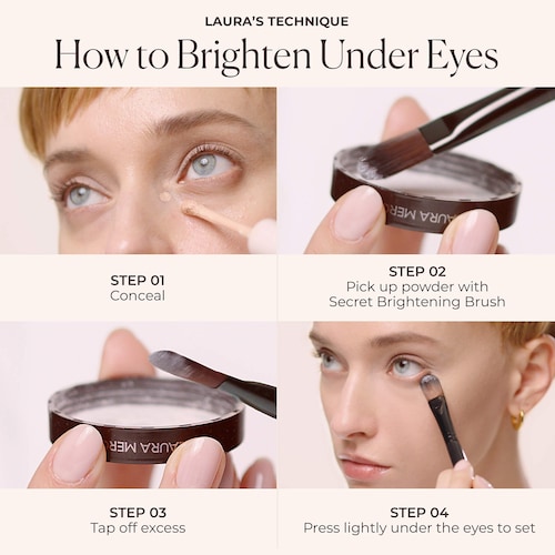 Laura Mercier Secret Brightening Color Correcting Longwear Under Eye Setting Powder in Soft Pink Image 10