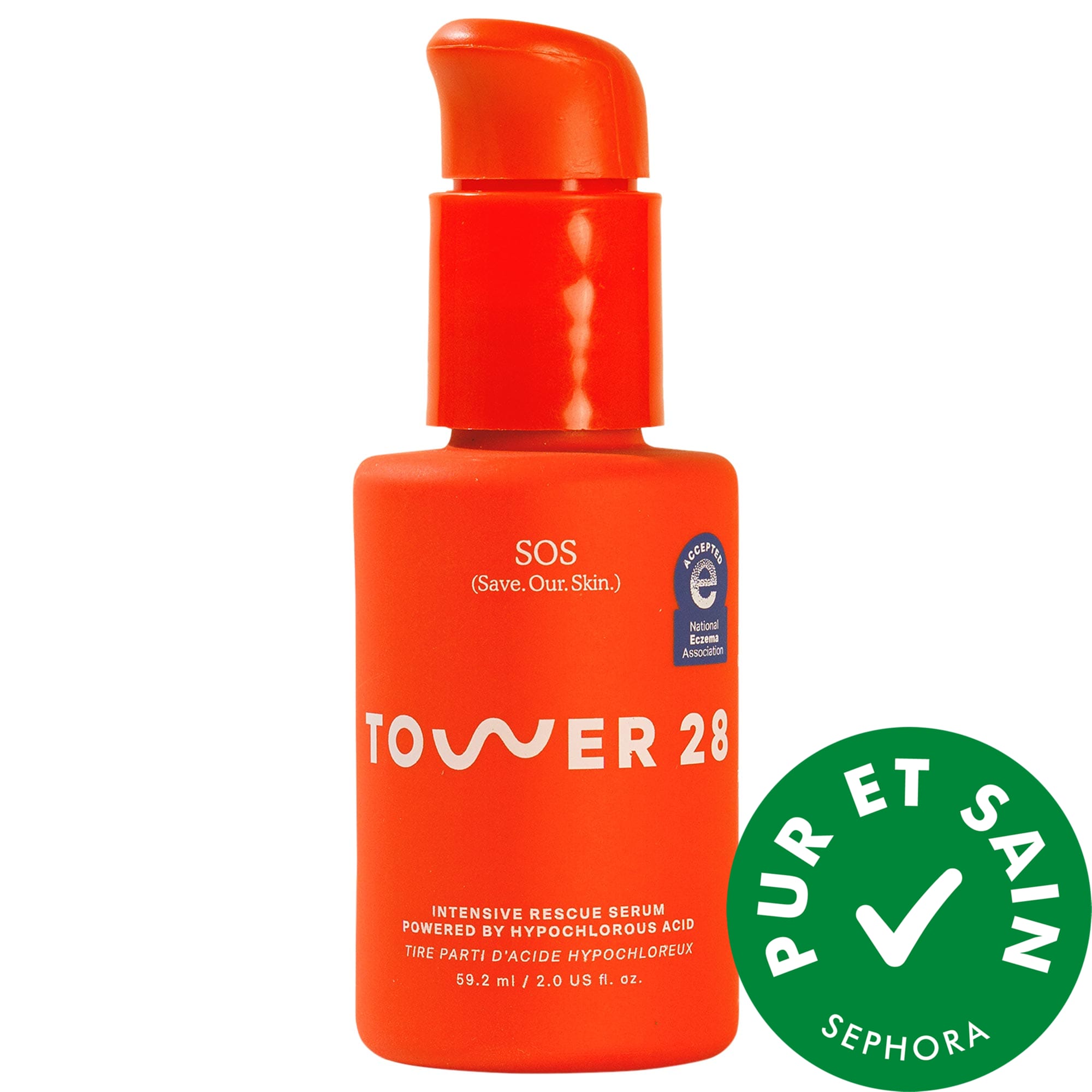 Tower 28 Beauty Sérum intensif Anti-Rougeurs SOS avec acide hypochloreux 2 oz/59.2 mL