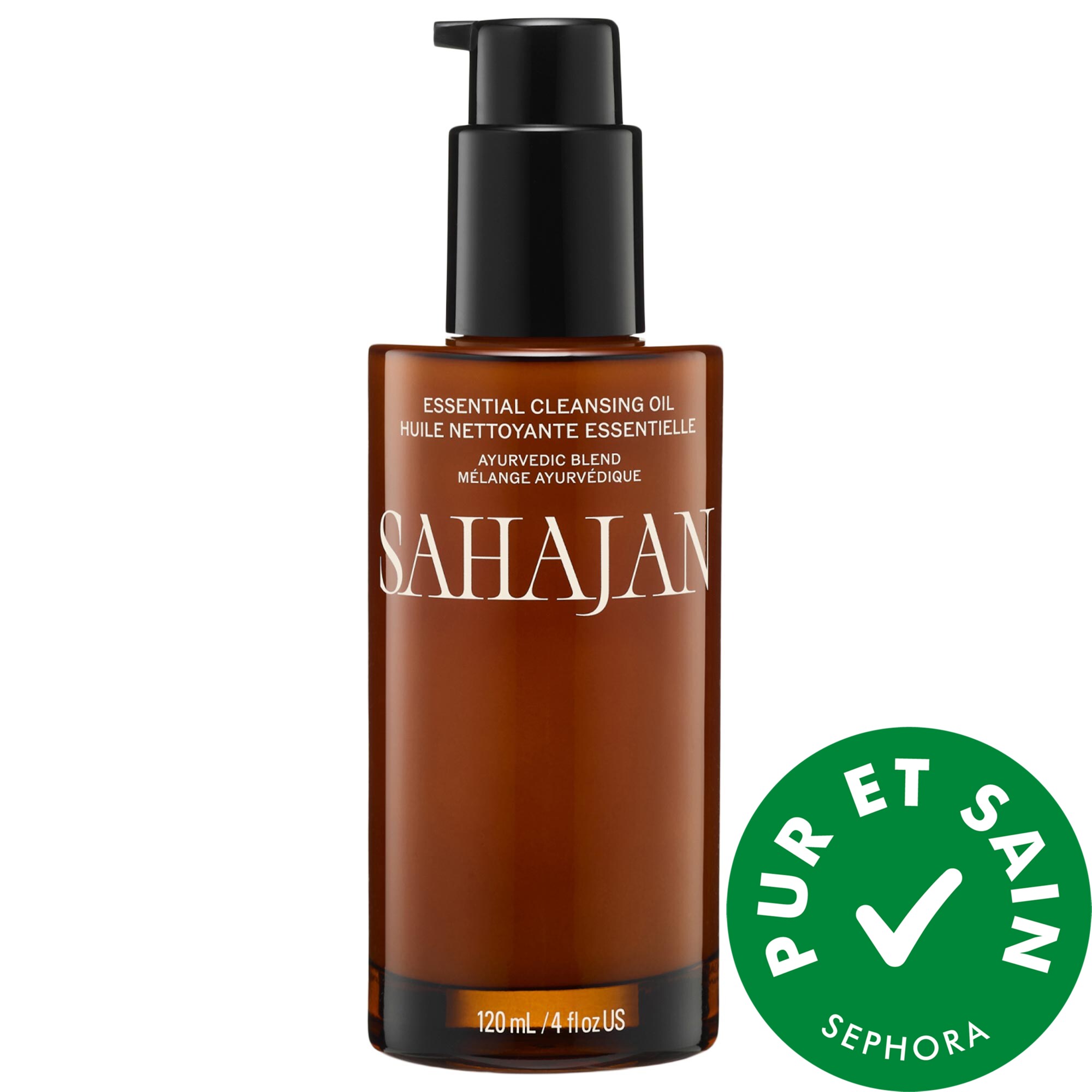 SAHAJAN Huile nettoyante essentielle avec vitamine C et squalane 4 oz/120 mL