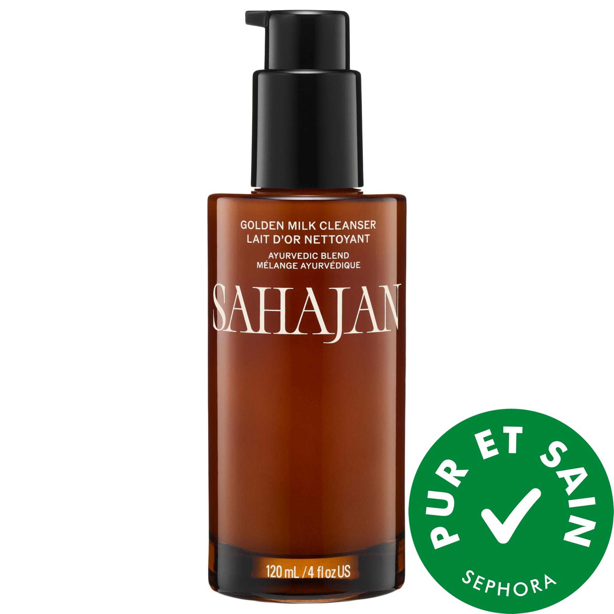 SAHAJAN Nettoyant Golden Milk avec curcuma, vitamine C et huile de graines de cumin noir 4 oz/120 mL