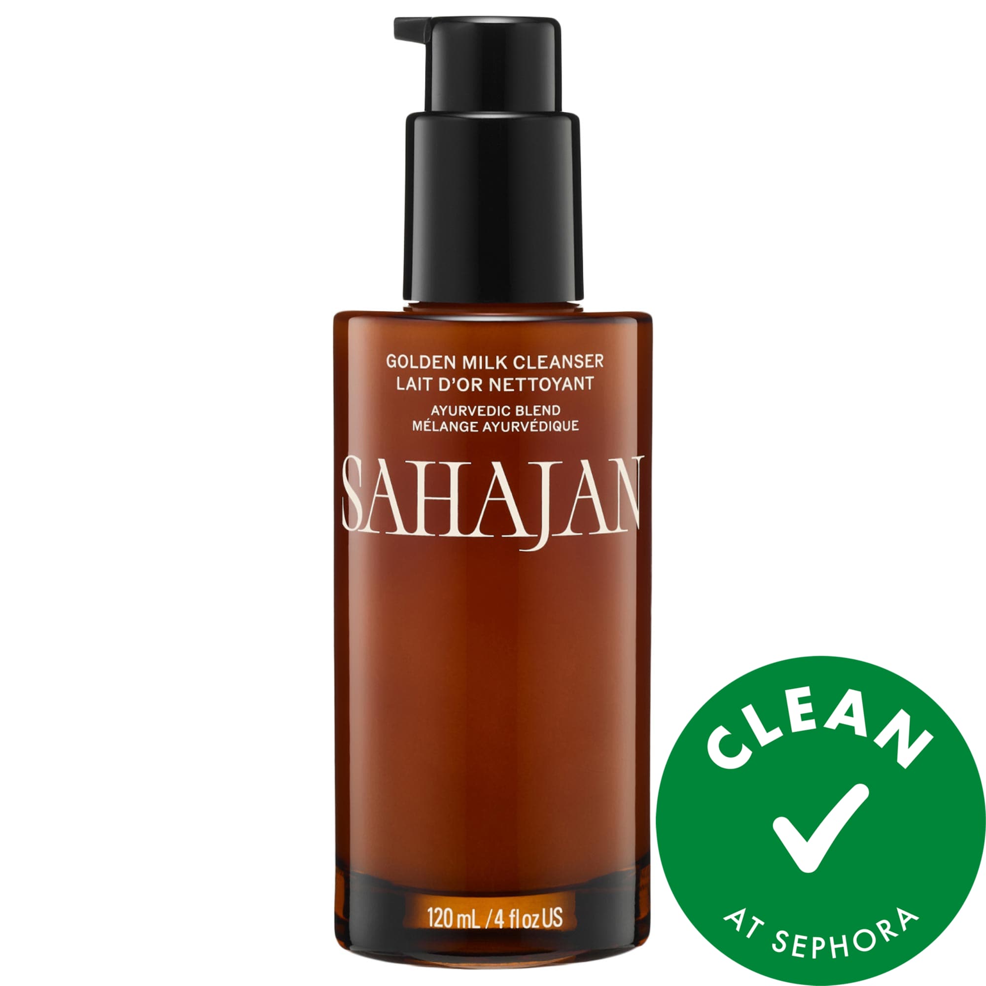 SAHAJAN Golden Milk Cleanser with Turmeric , Vitamin C + Black Cumin Seed Oil 4 oz/120 mL
