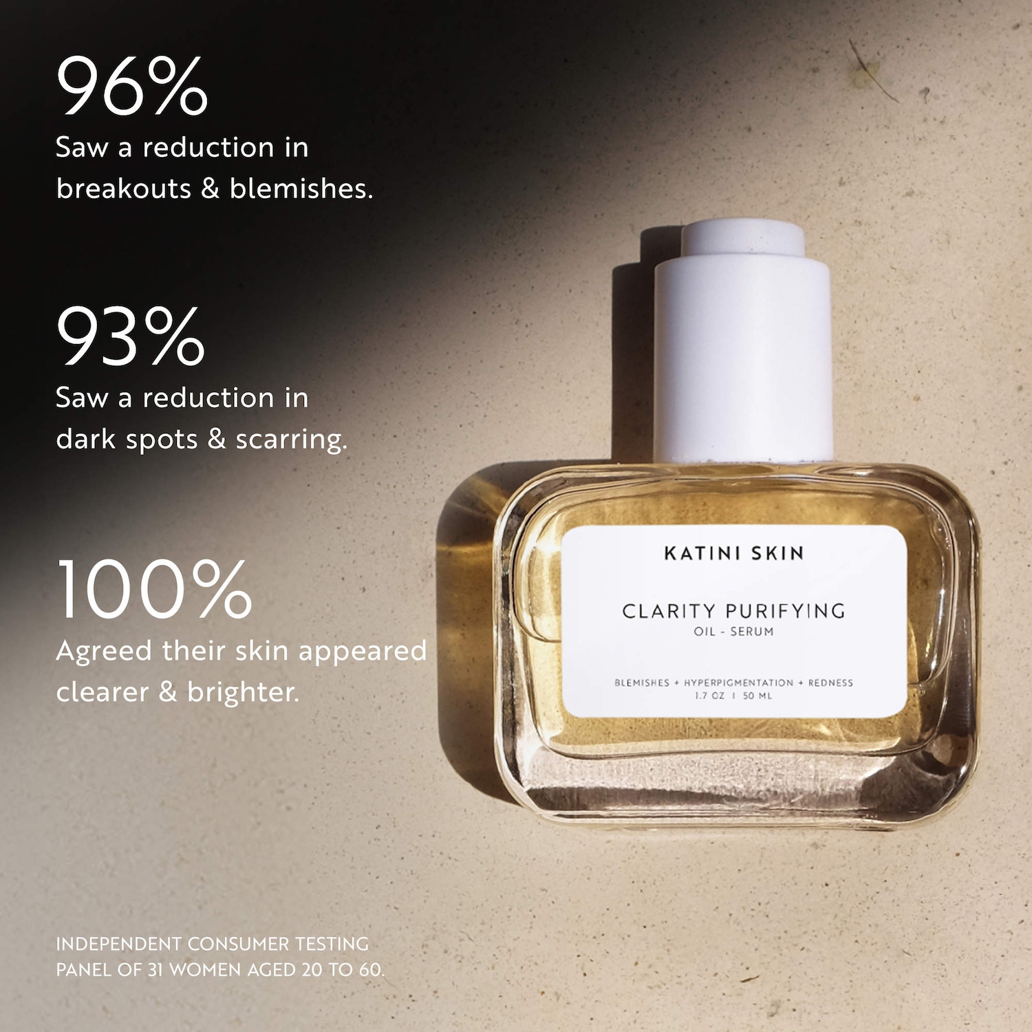 Clarity Purifying face oil serum for dark spots and blemishes +