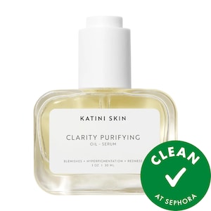 Katini Skin Clarity Purifying face oil serum for dark spots and blemishes + Tsubaki INTERNATIONAL SHIPPING