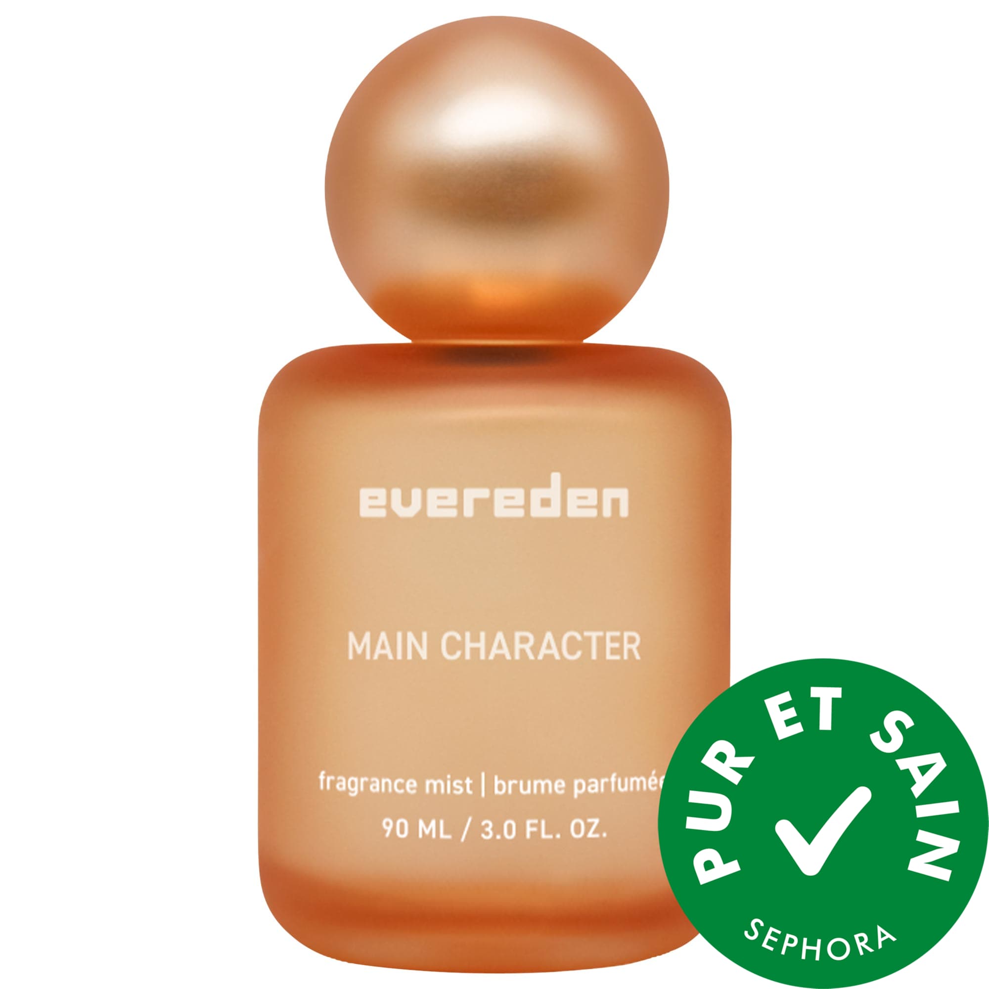 Evereden Main Character - Brume parfumée non toxique à la pêche et cassonade pour les cheveux et le corps des enfants et ados 3 oz/90 mL brume