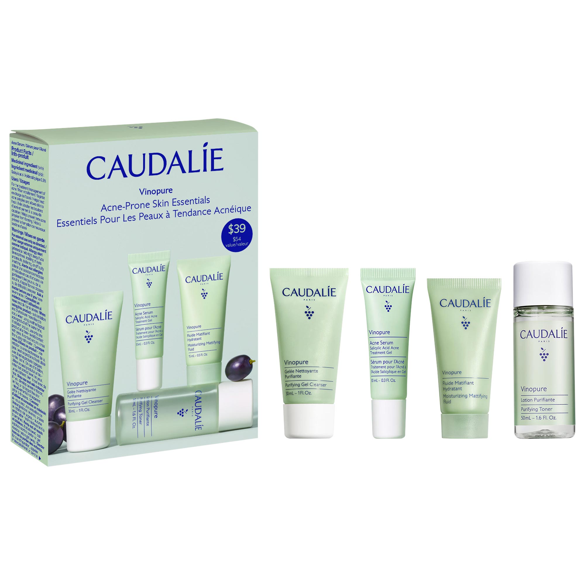 Vinopure Acne-Prone Skin Essentials - Caudalie | Sephora