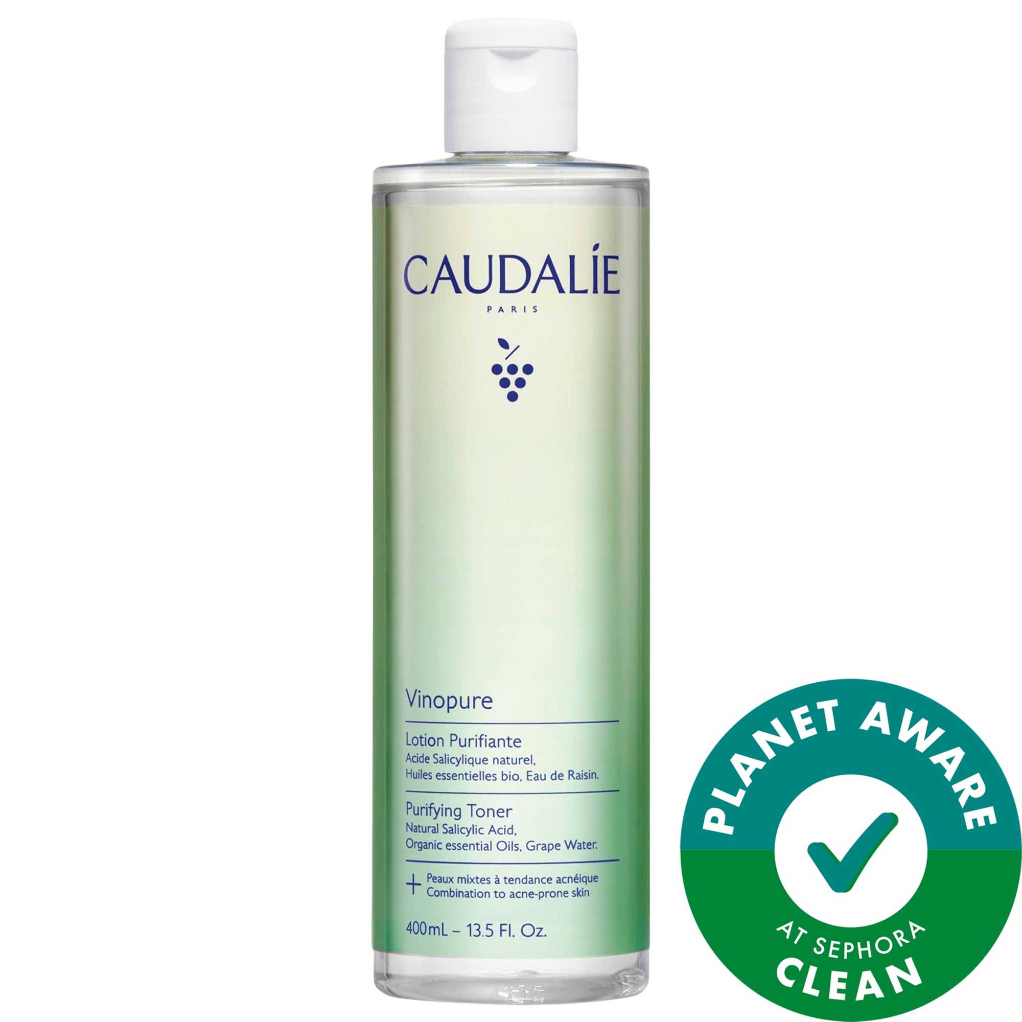Caudalie Jumbo Vinopure Salicylic Acid Pore Minimizing Toner 13.5/400