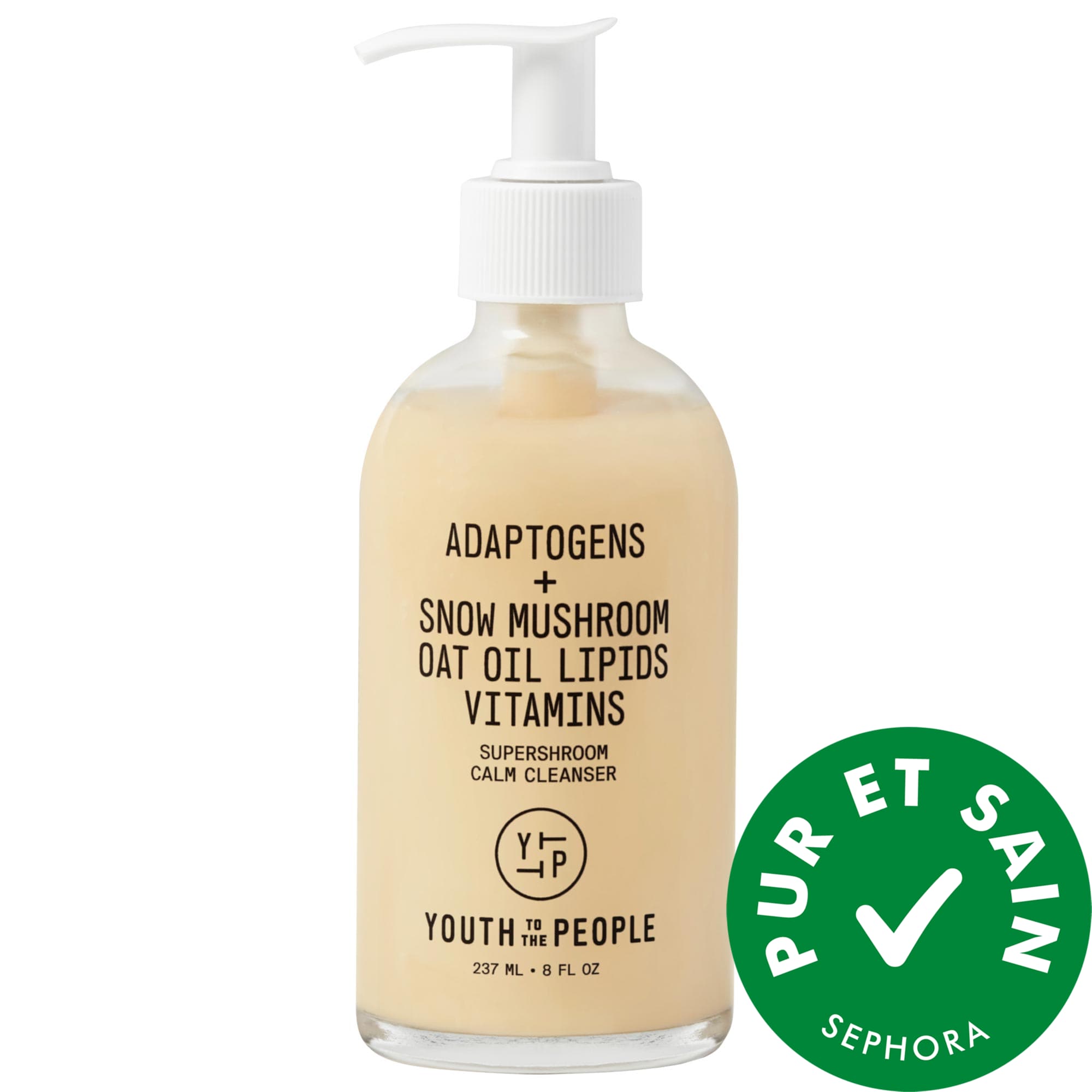 Youth To The People Nettoyant apaisant aux superchampignons avec adaptogènes, huile de champignon trémelle, lipides d'huile d'avoine et vitamines 8 oz/237 ml