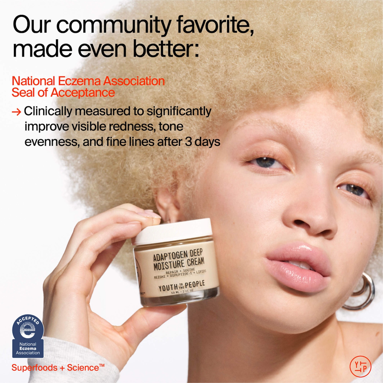 Adaptogen Skin Repairing Moisturizer with Peptides for Sensitive