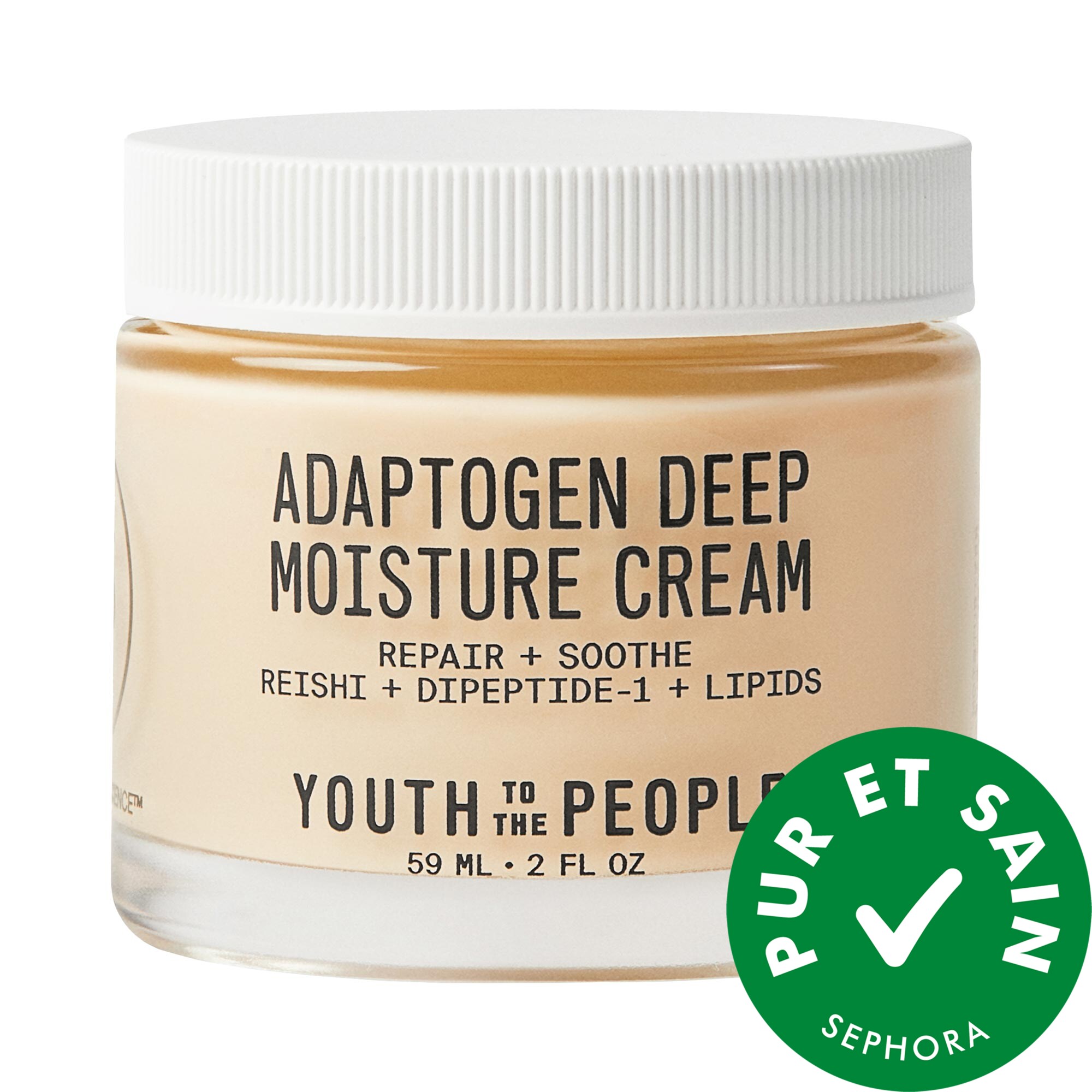 Youth To The People Hydratant réparateur adaptogène avec peptides pour peau sensible et'sèche 2oz/59ml