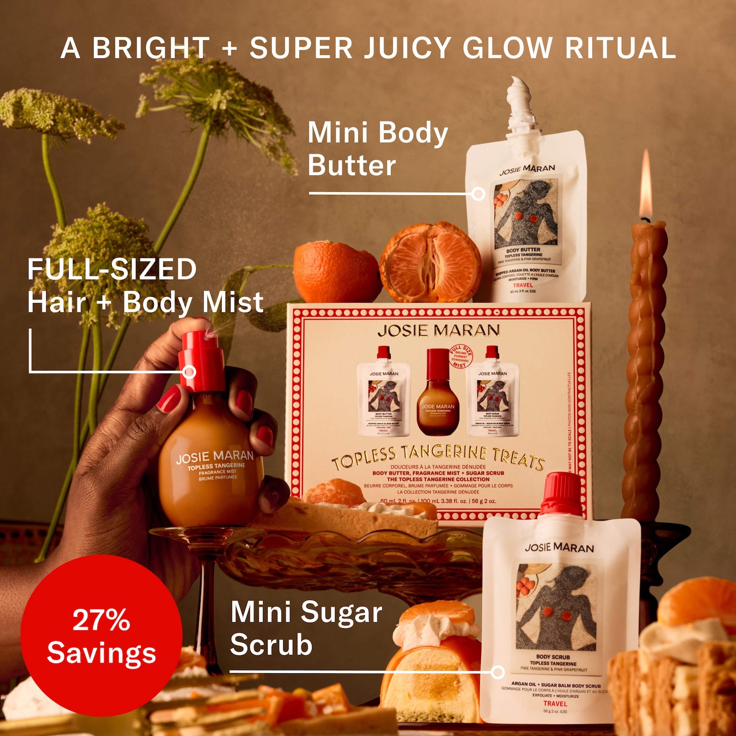 Josie Maran Body Butter, Fragrance Mist, Sugar Scrub - Thumbnail 2