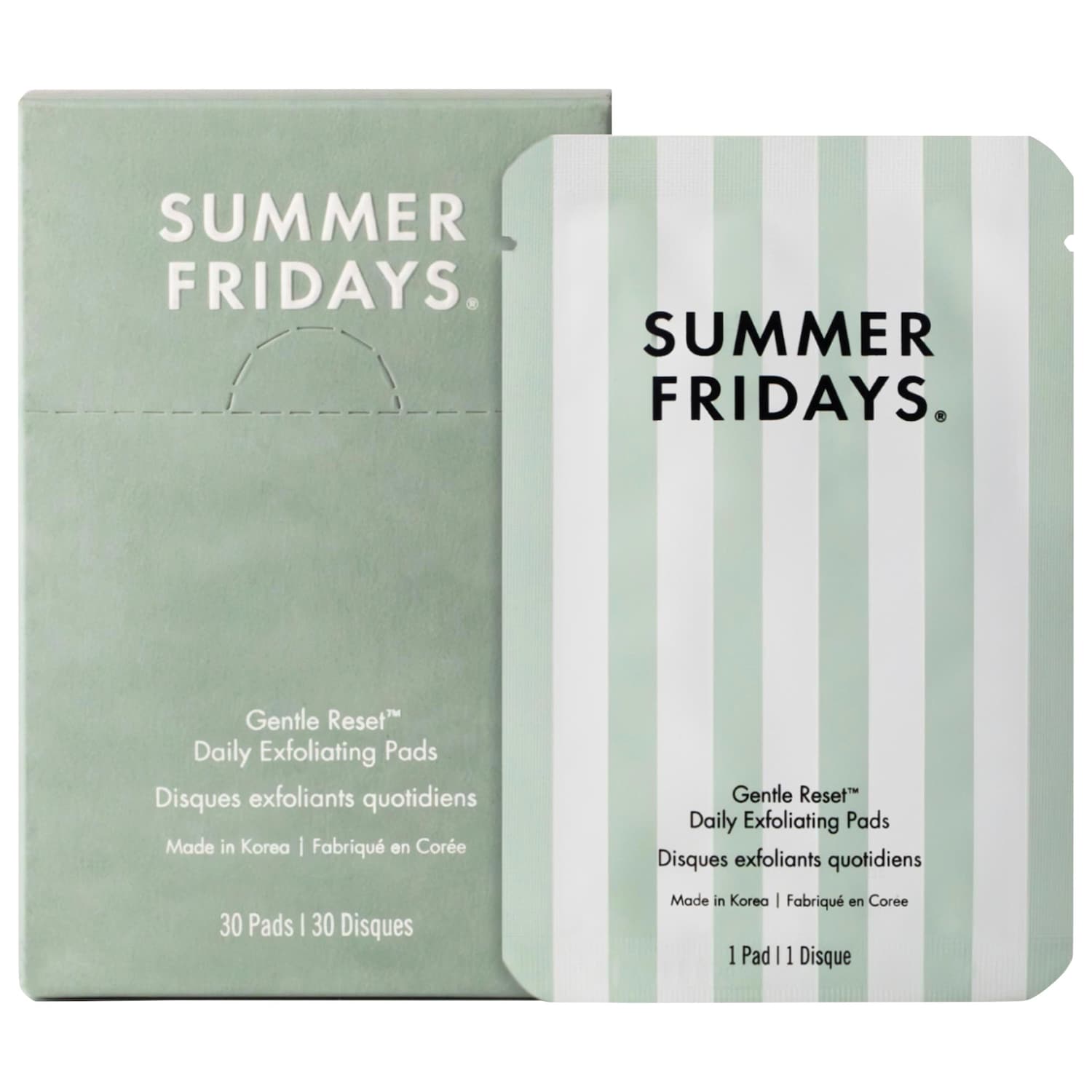 Ежедневные отшелушивающие диски Summer Fridays Gentle Reset с AHA для гладкости кожи — фото 1