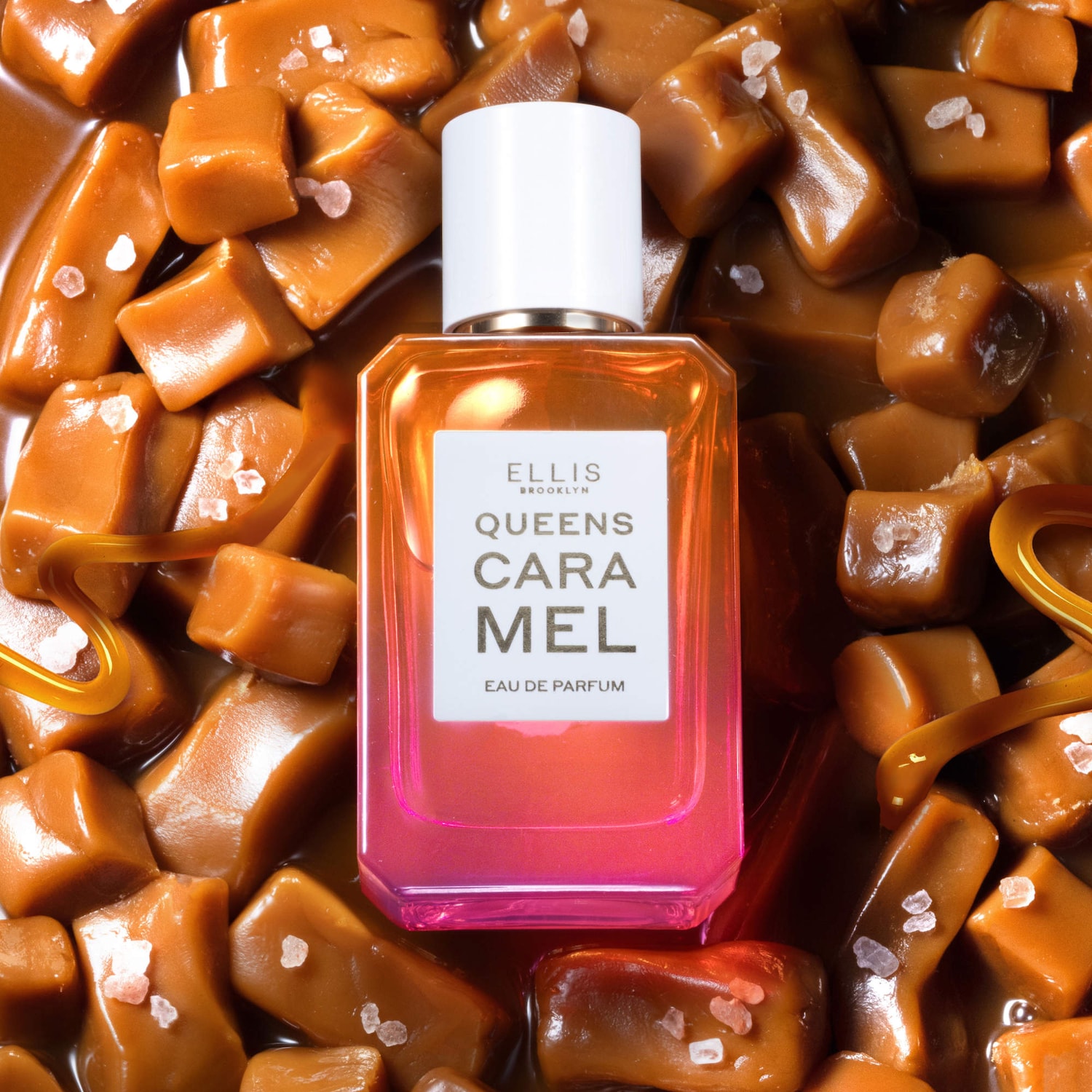 QUEENS CARAMEL Eau de Parfum Travel Spray with Pink Salt - Ellis