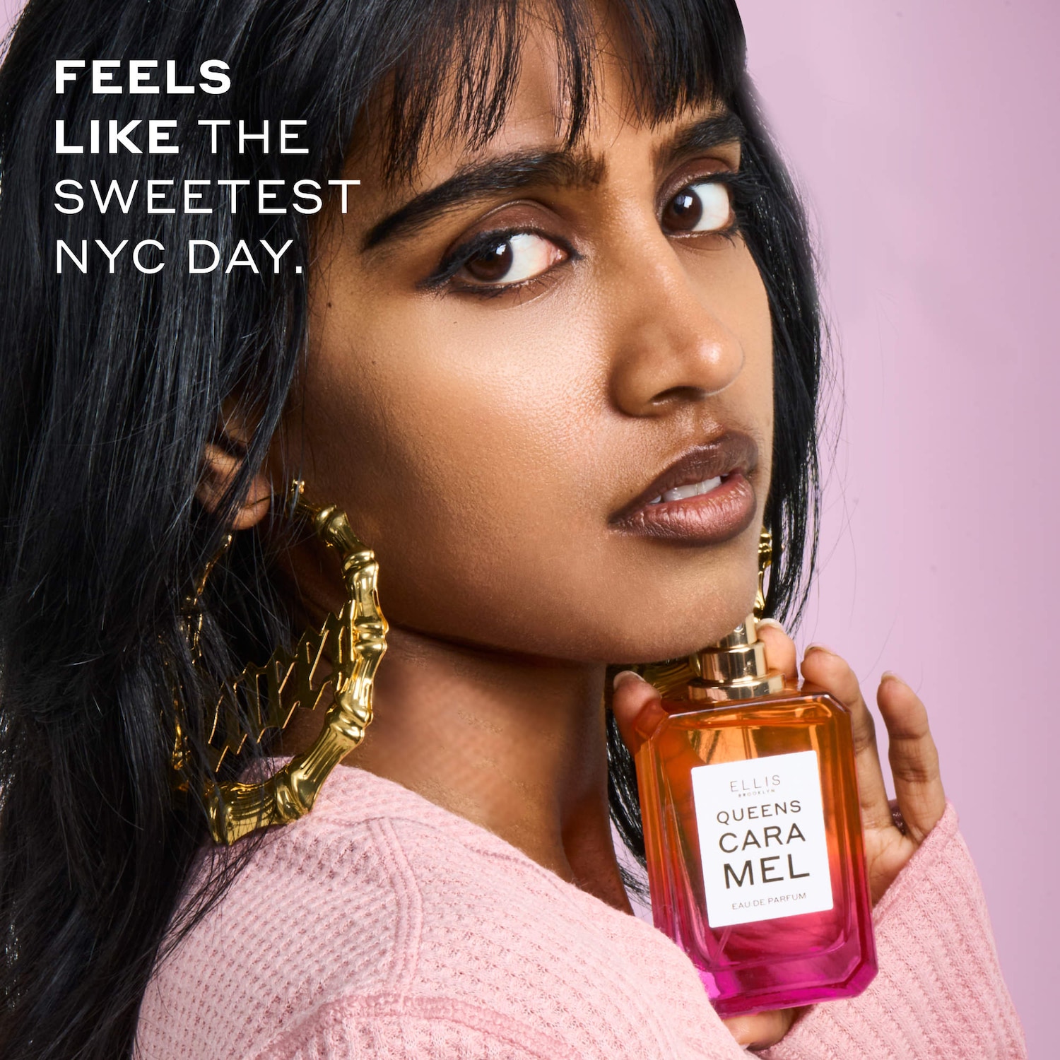 QUEENS CARAMEL Eau de Parfum Travel Spray with Pink Salt - Ellis