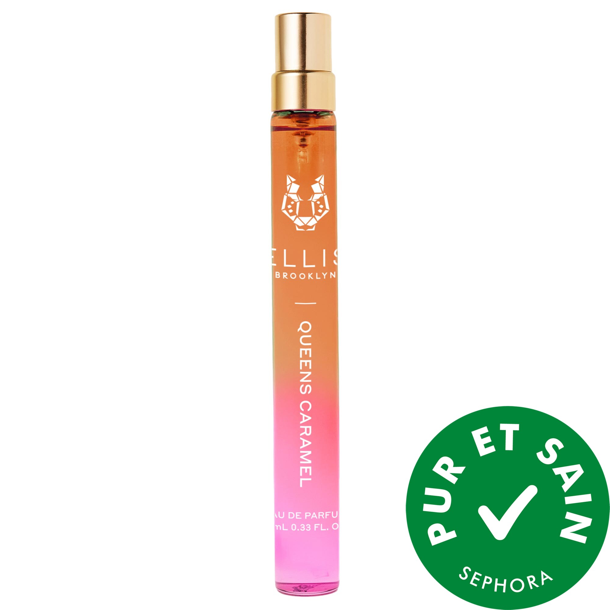 Ellis Brooklyn Eau de parfum en vaporisateur de voyage QUEENS CARAMEL avec cassonade et sel rose 0.33 oz/10 mL eau de parfum vaporisateur