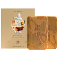 Soft Services - Affogato L’Orange Buffing Bar Body Exfoliant (2-pack) with Vanilla, Coconut, Citrus & Espresso