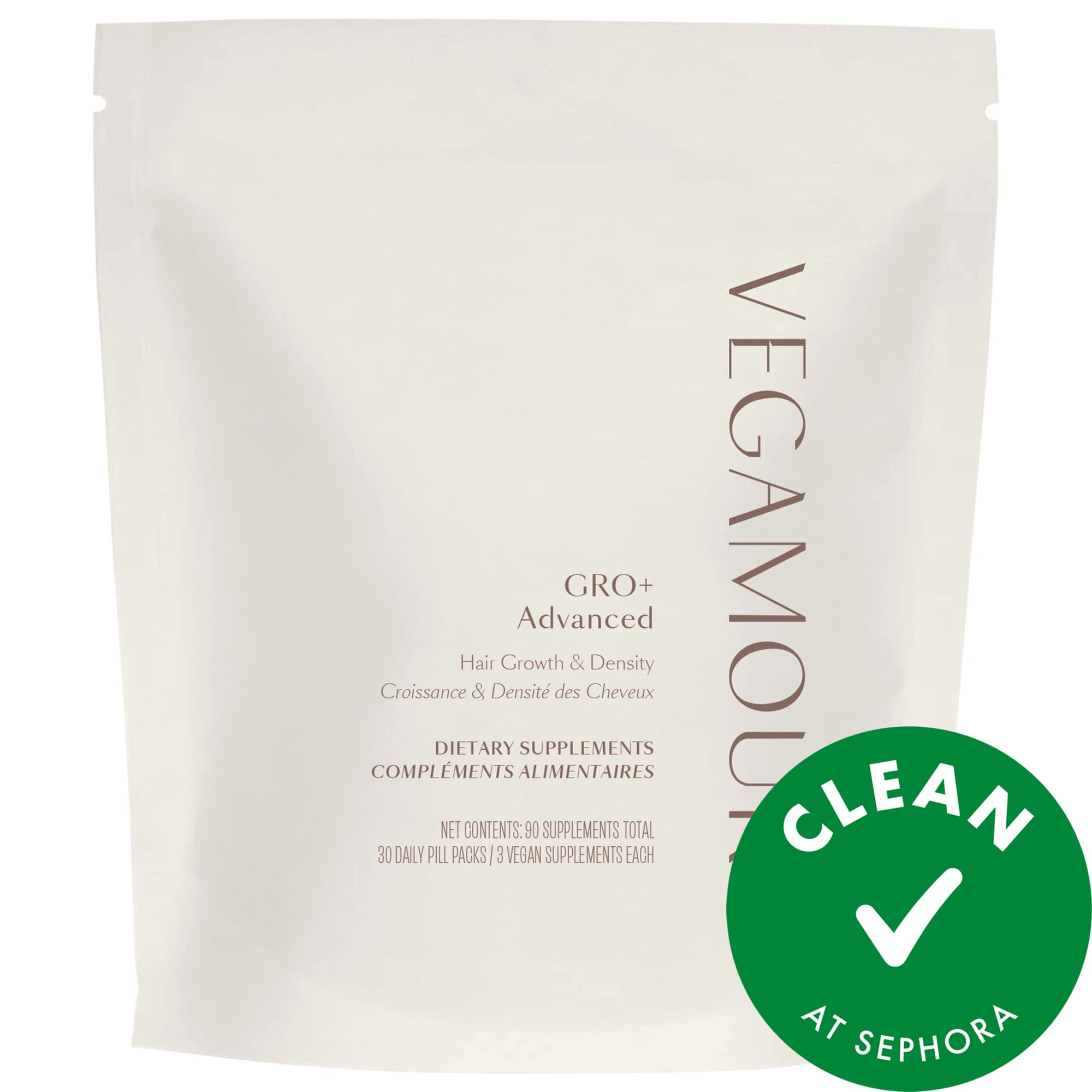 Vegamour GRO+ Advanced Growth & Density Supplements for Hair Thinning and Loss 1 Month Supply / 90 Capsules/1 Month Supply / 90 Capsules
