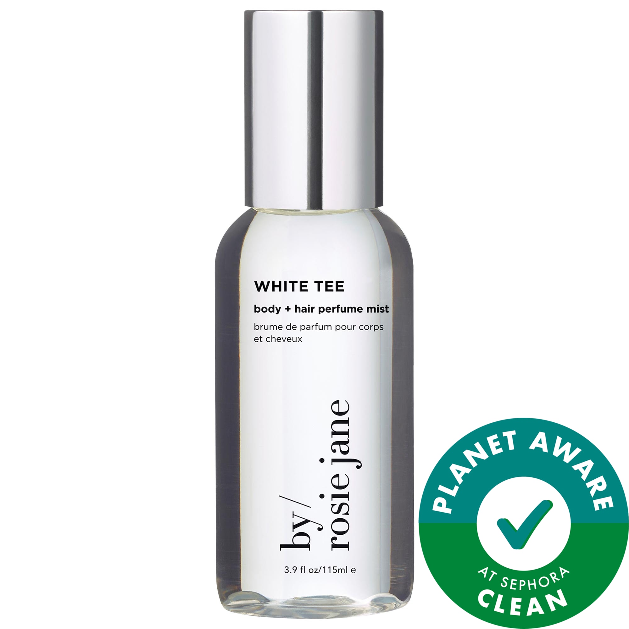 WHITE TEE body + hair perfume mist with rose