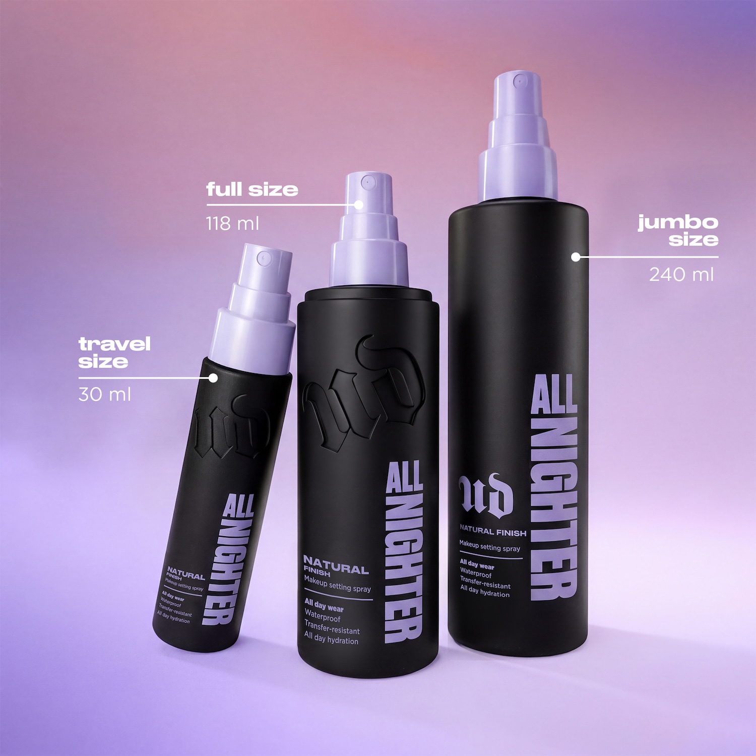 All Nighter Waterproof Natural Finish Setting Spray with 24HR Wear