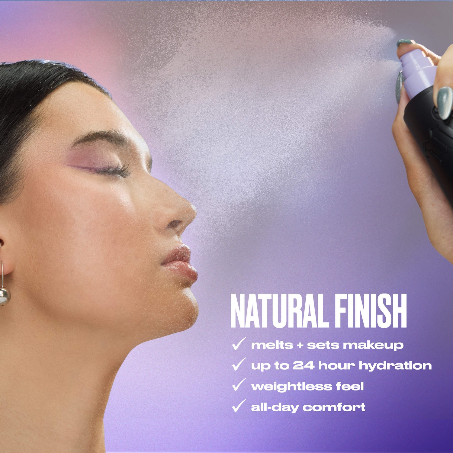 Vaporisateur fixateur de maquillage hydrofuge All Nighter, tenue 24 h