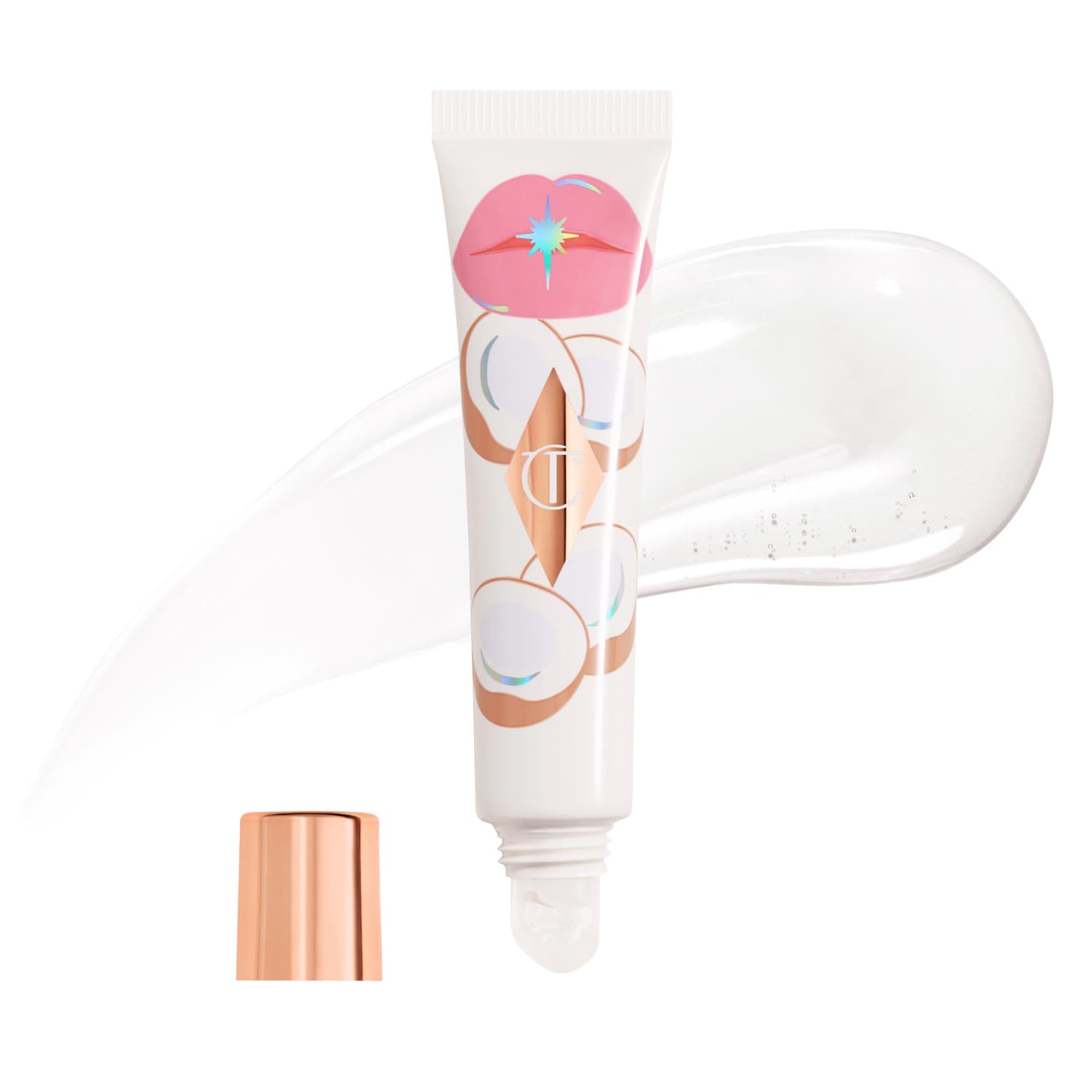 Charlotte Tilbury Unreal Lips Healthy Glow Nectar Nourishing Lip Oil with Hyaluronic Acid and Vitamin E in Juicylicious Coconut Water