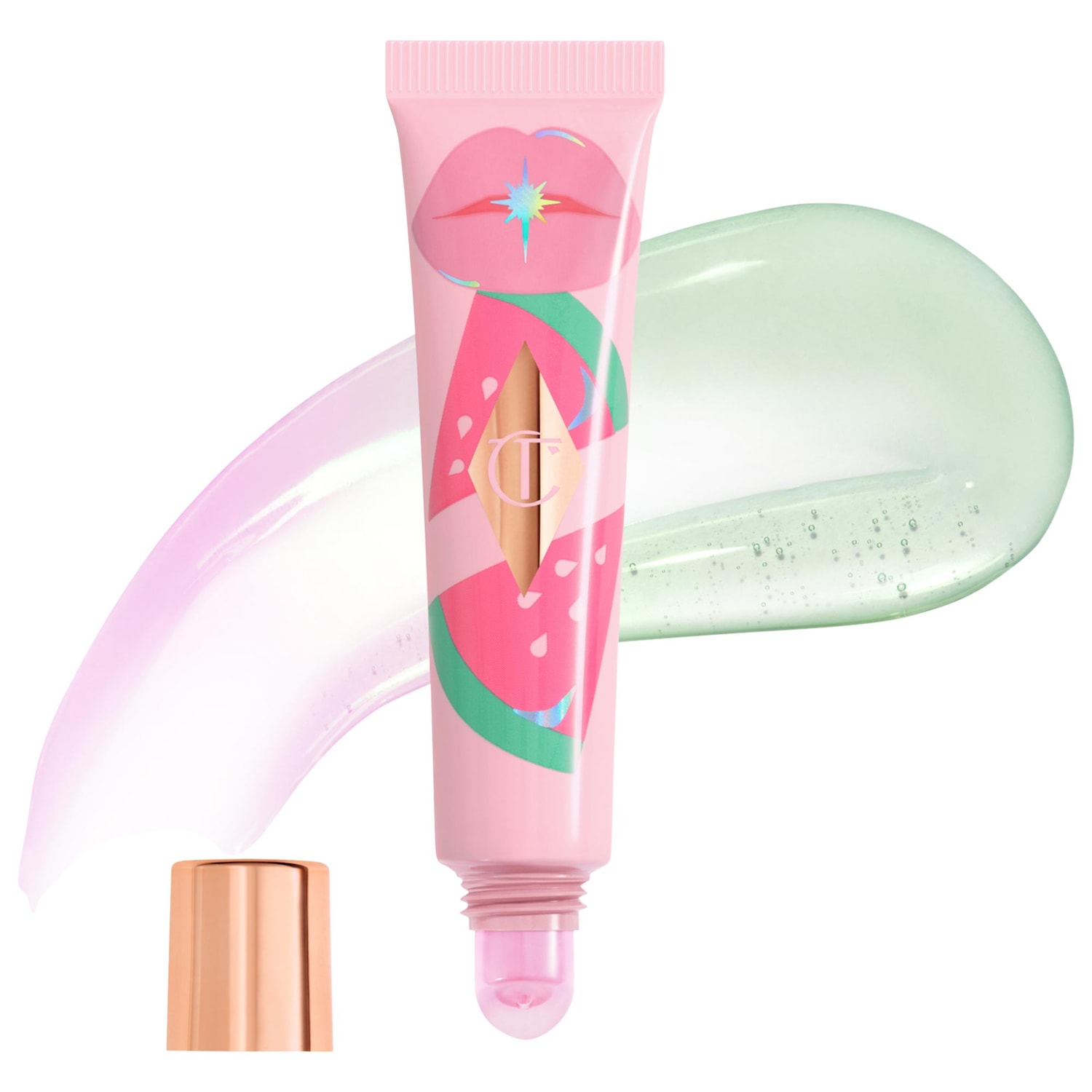 Charlotte Tilbury Unreal Lips Healthy Glow Nectar Nourishing Lip Oil with Hyaluronic Acid and Vitamin E in Juicylicious Pink Watermelon